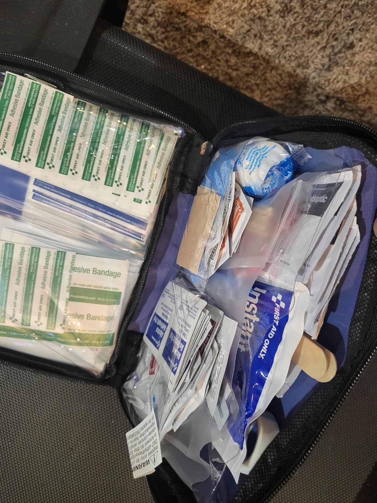 First Aid Only 298 Piece All-Purpose Emergency First Aid Kit for Home, Office, Car, Apartment, Dorm, and Camping, Travel-Friendly Compact Pouch Fits in Backpacks, Suitcases, Cabinets, and Drawers customer photo 2