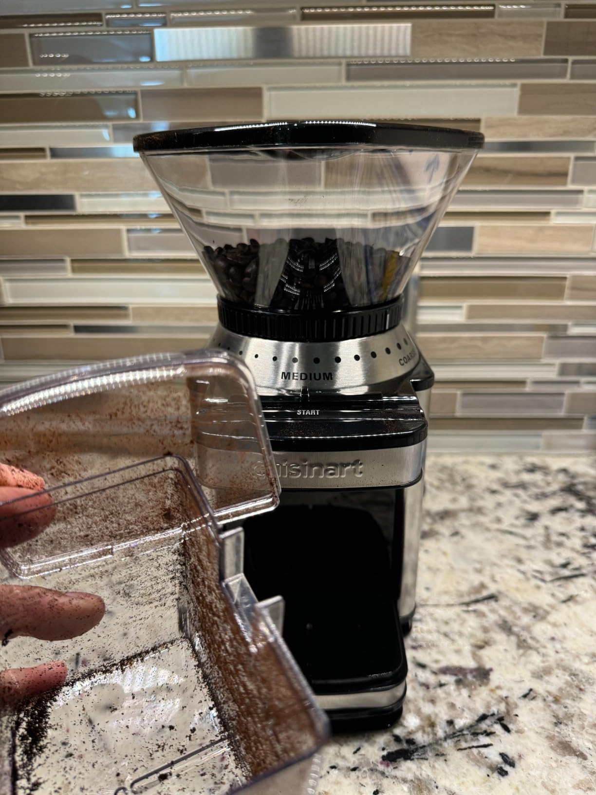 Cuisinart Coffee Grinder, Electric One-Touch Automatic Burr Coffee Grinder with 18-Position Grind Selector, Cup Size Selector for 4 - 18 Cups, DBM-8P1, Black Stainless customer photo 1