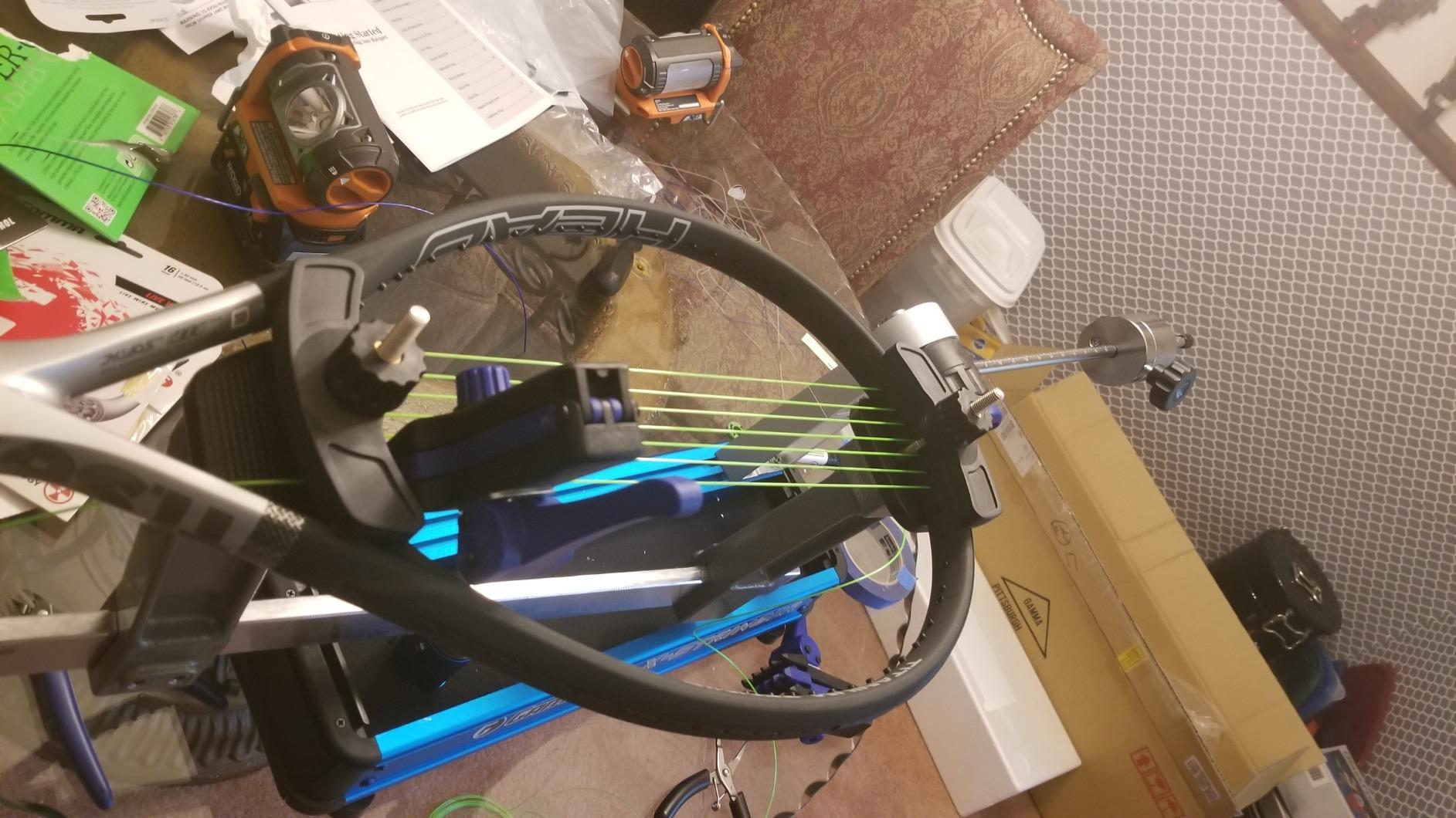 Gamma Sports Stringing Machines, X-2, 2 PT, X Series Tennis Stringing Machine, Drop Weight Tension, 360 Degree Roundtable, Tennis, Racquetball, Badminton, Squash, Stringing Tools Included customer photo 1