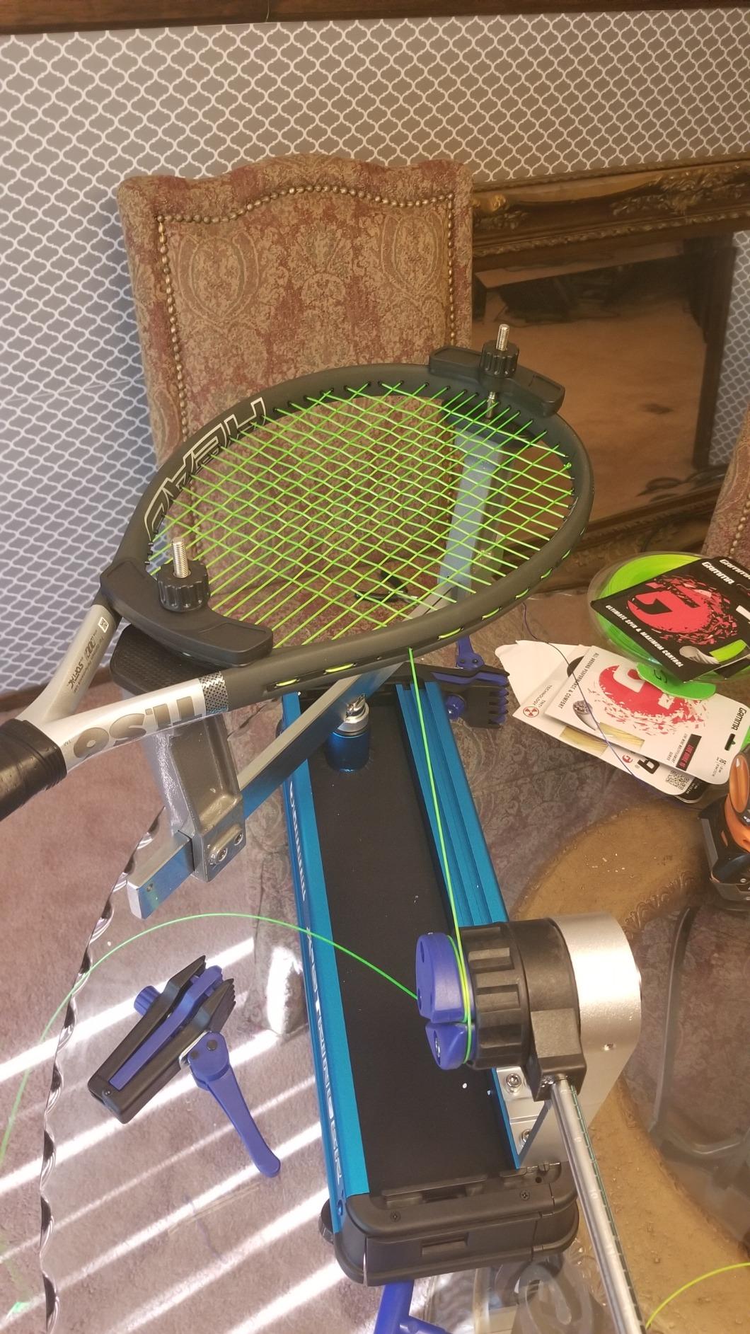 Gamma Sports Stringing Machines, X-2, 2 PT, X Series Tennis Stringing Machine, Drop Weight Tension, 360 Degree Roundtable, Tennis, Racquetball, Badminton, Squash, Stringing Tools Included customer photo 2