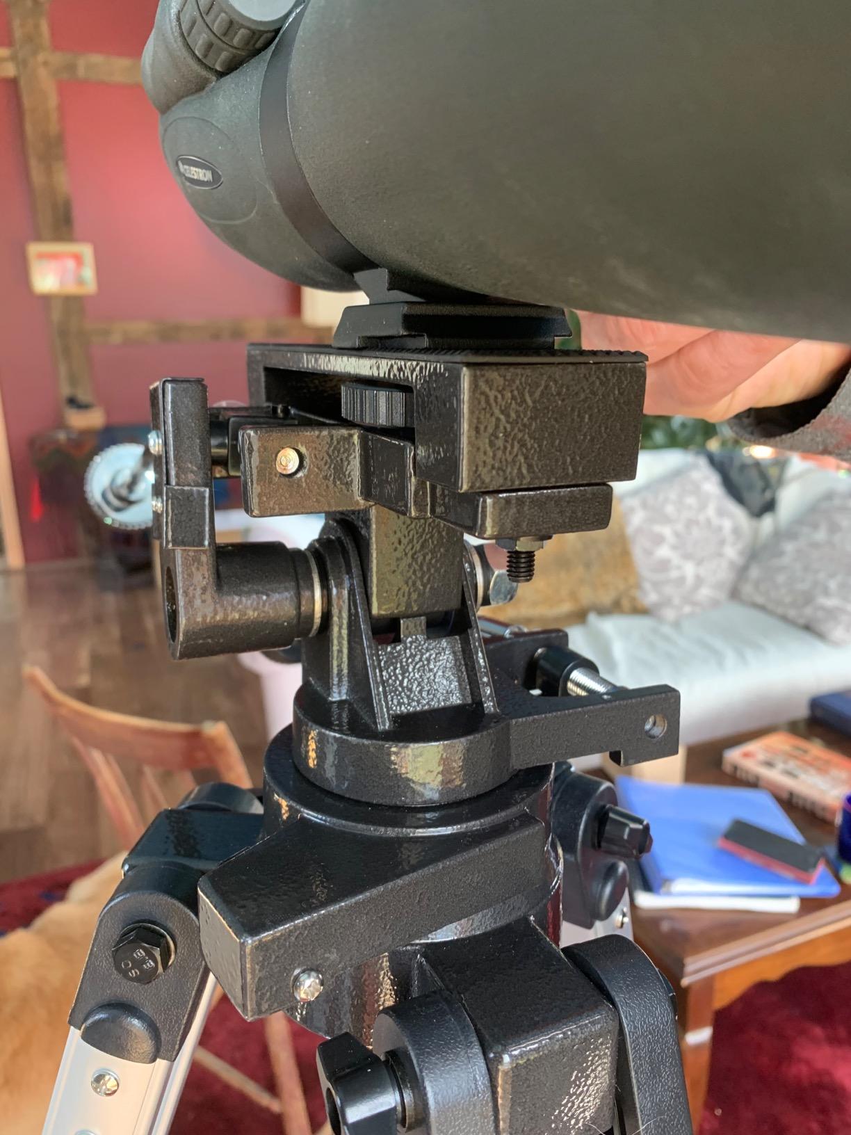 Celestron - Heavy Duy Alt-Azimuth Tripod - Sturdy Extendable Aluminum Tripod - Use for Spotting Scope, Binocular, Camera, and Small Telescope - Slow Motion Handles for Smooth Small Adjustments customer photo 2