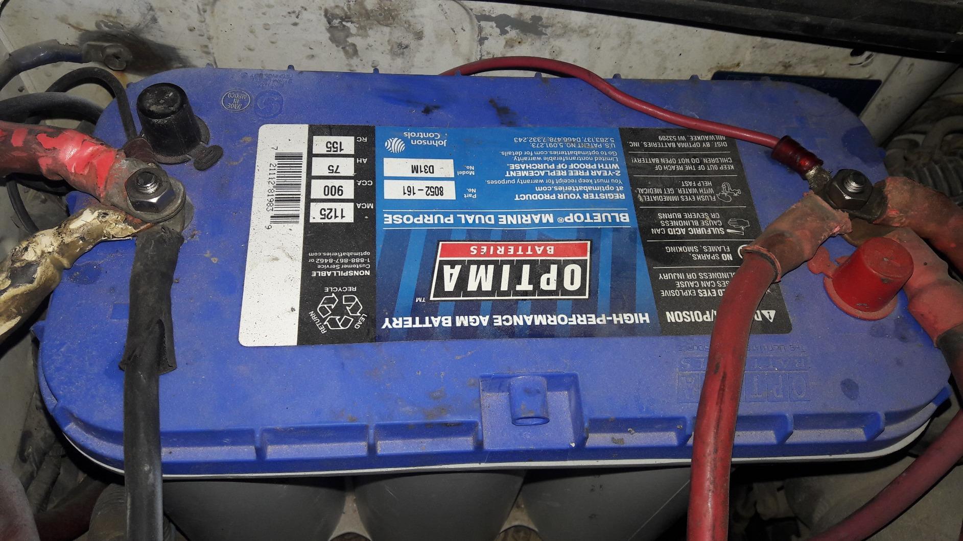 OPTIMA Batteries High Performance D31M BLUETOP Dual Purpose Deep Cycle and Starting Sealed AGM Boat and RV Battery, 900 CCA, Dual Terminal, Maintenance Free, Versatile Mounting customer photo 1