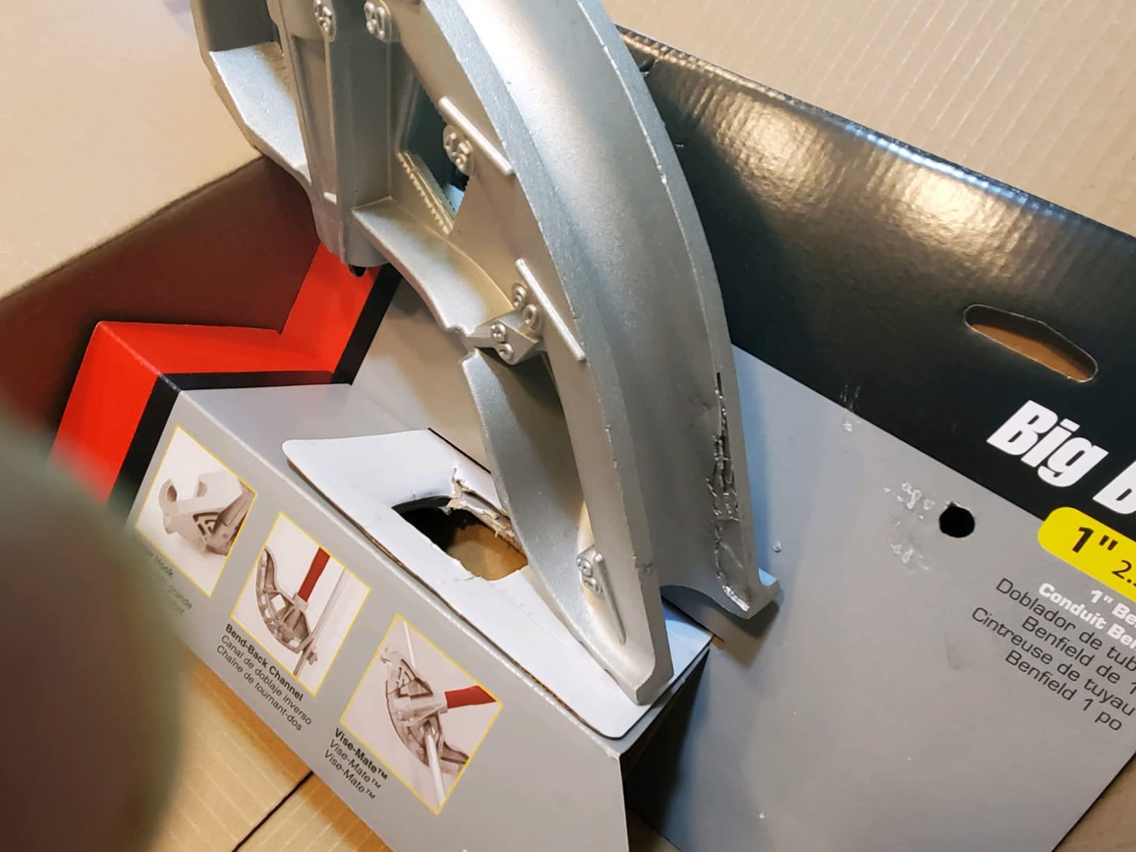 Gardner Bender 962 BigBen Aluminum Conduit Hand Bender Head, 1 inch EMT and ¾ inch Rigid IMC, Industry Standard Measurements, Fits (BH-75) Handle customer photo 2