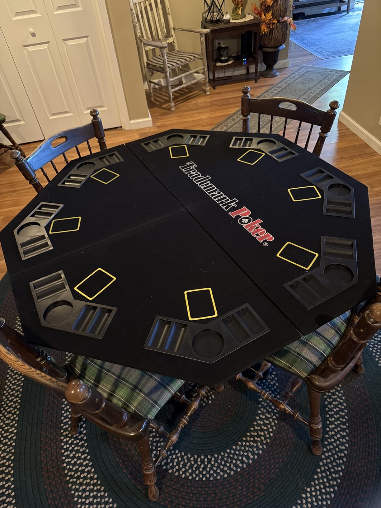 Poker Table Topper - Foldable Texas Hold 'Em Set with Carry Case, 300 Poker Chips, 2 Decks of Cards, and Dealer and Blind Buttons by Trademark Poker customer photo 1