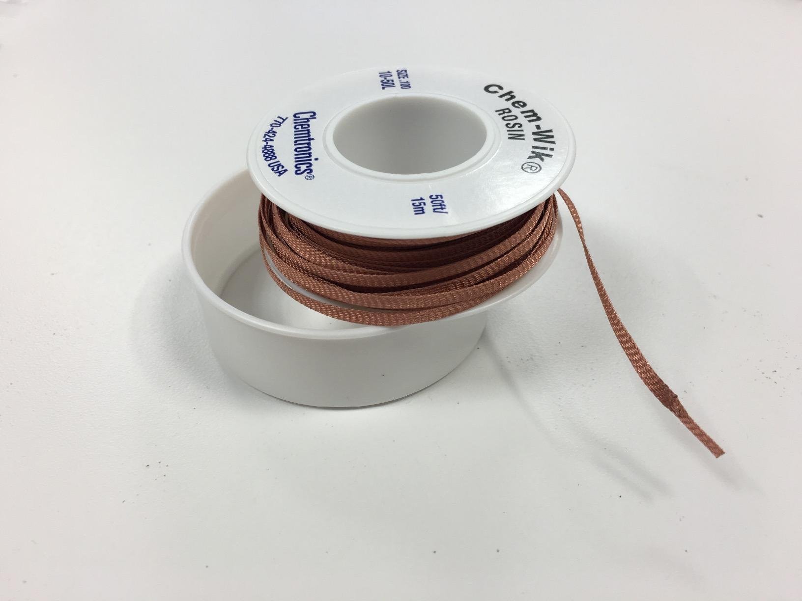 Chemtronics Desoldering Braid, Chem-Wik, Rosin, 10-50L 0.10