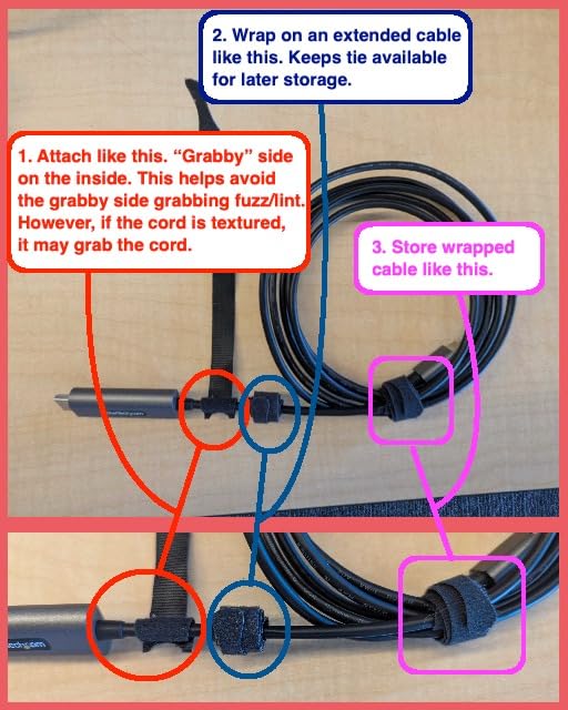 VELCRO Brand ONE-WRAP Cable Ties, 100Pk, 8 x 1/2