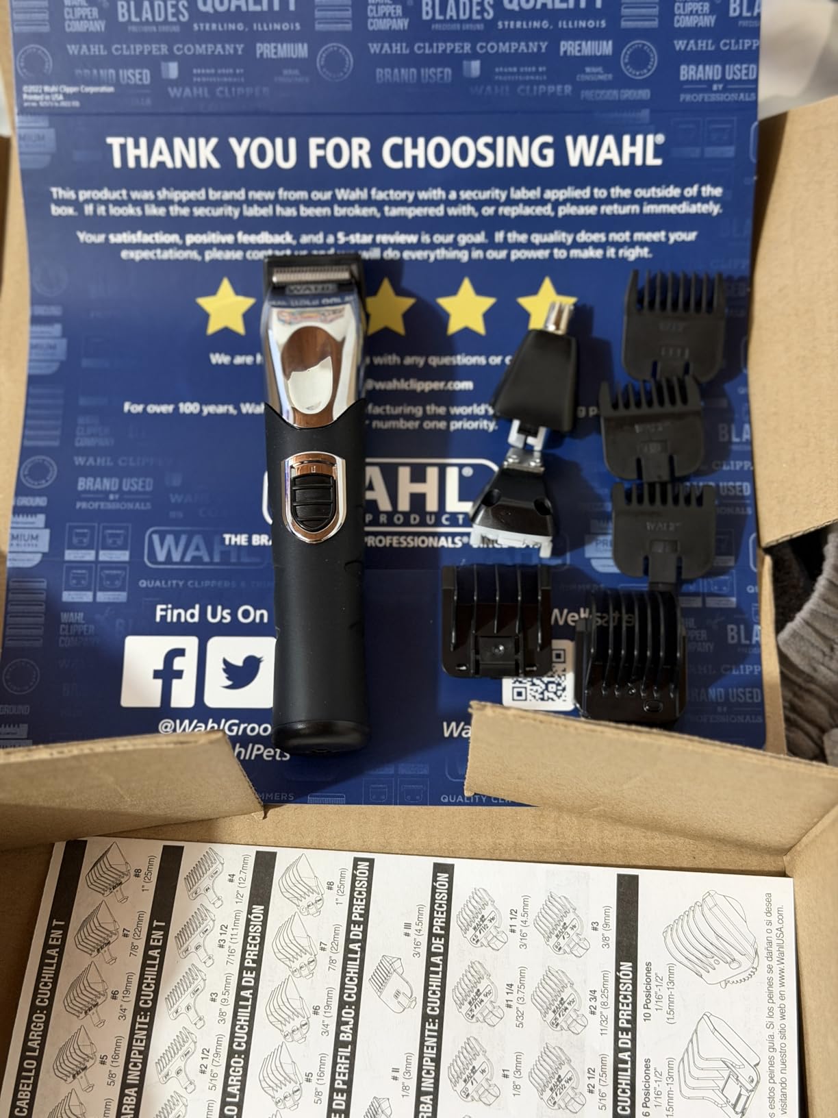 Wahl USA Rechargeable Lithium Ion All in One Beard Trimmer for Men with Detail and Ear & Nose Hair Trimmer Attachment - Model 9854-600B customer photo 1