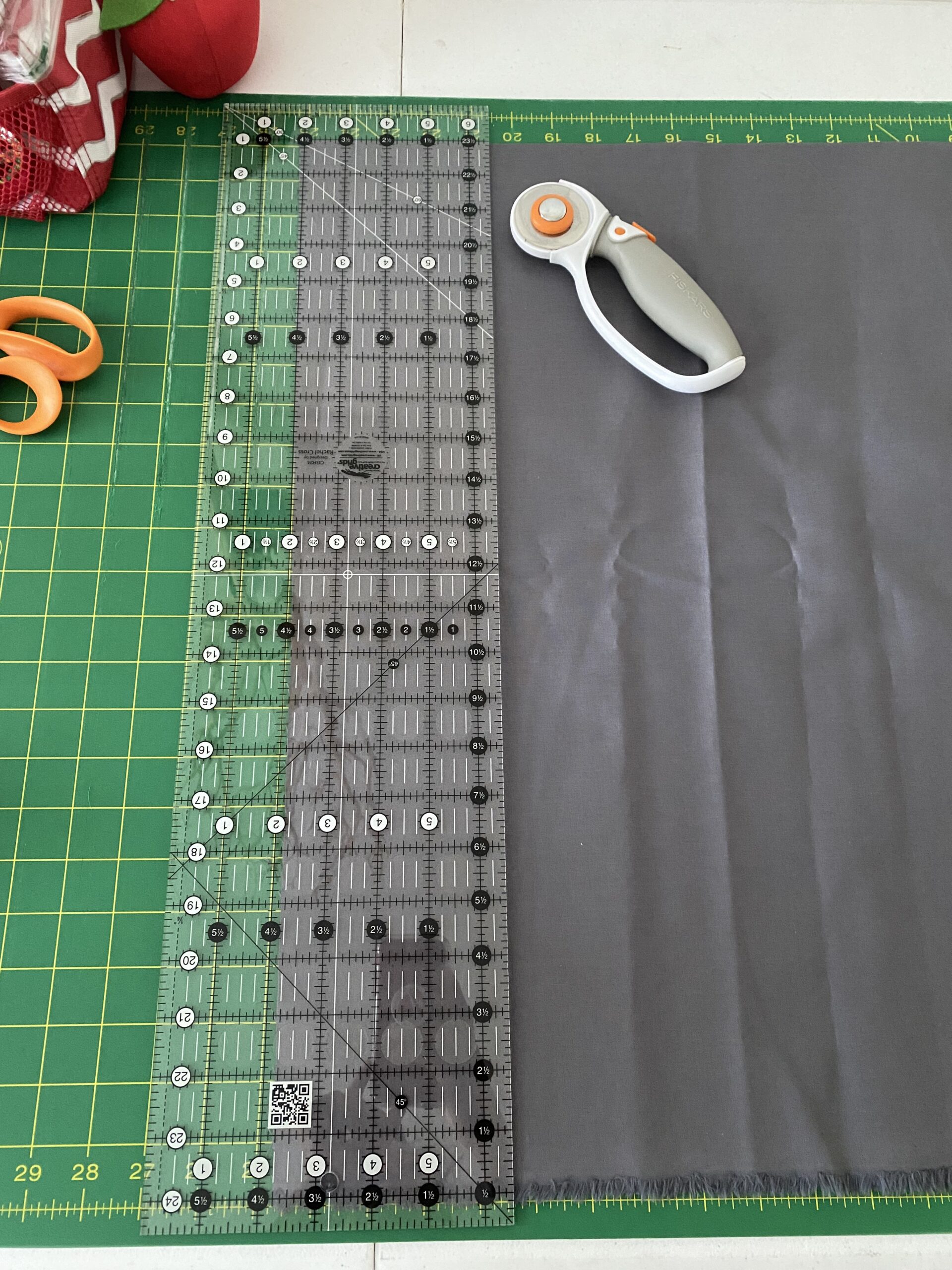 Creative Grids Quilt Ruler 6-1/2in x 24-1/2in Rectangle - CGR24 - Made in USA, Non-Slip Grip Acrylic Quilting, Sewing, Crafting, Patchwork Ruler for Measuring & Cutting Fabric customer photo 1