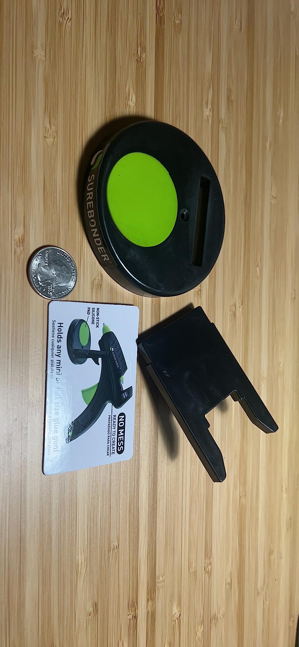 Surebonder Universal Glue Gun Stand with Silicon Anti-Drip Non-Stick Pad, Works with Almost Any Glue Gun, Black customer photo 1