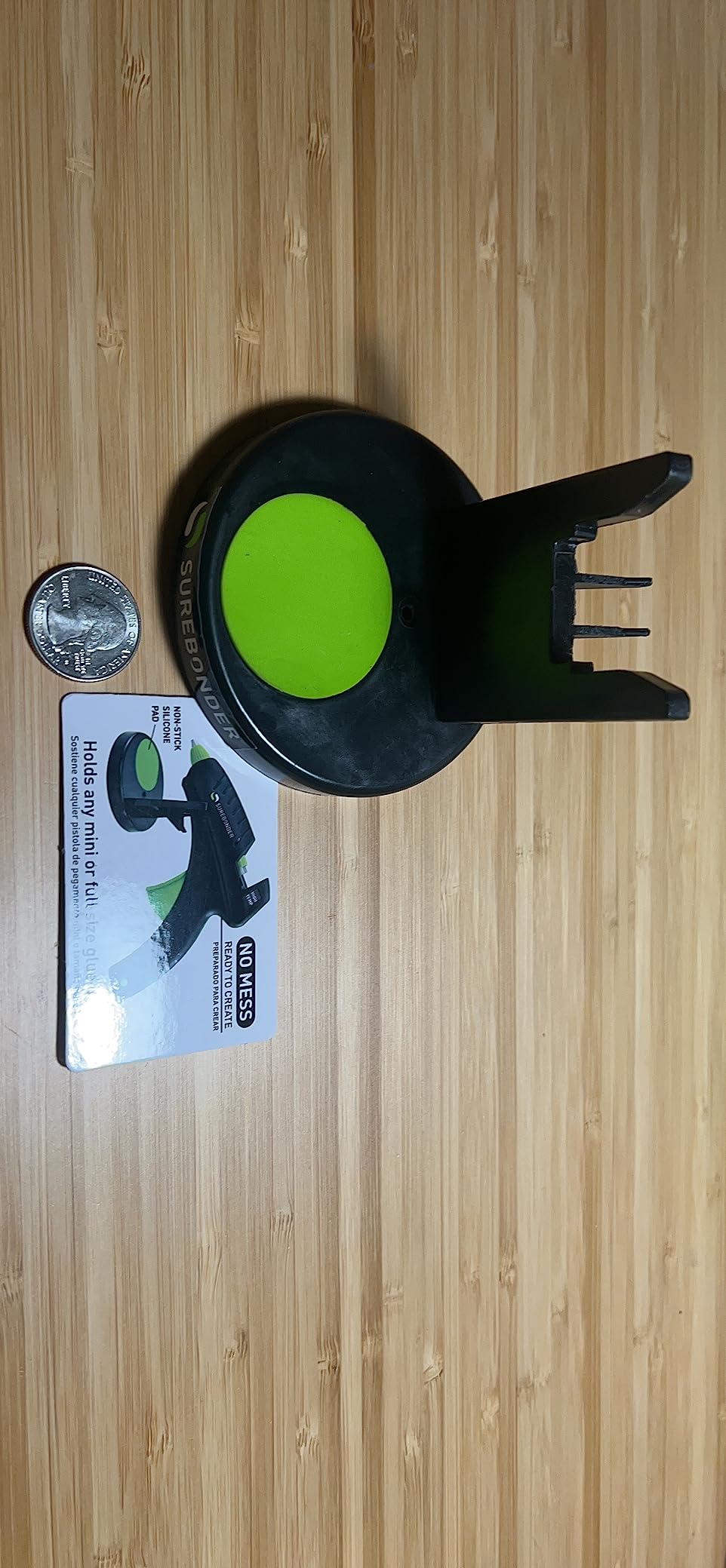 Surebonder Universal Glue Gun Stand with Silicon Anti-Drip Non-Stick Pad, Works with Almost Any Glue Gun, Black customer photo 2