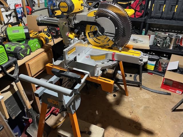 BORA Universal Miter Saw Stand with Quick Release Tool Mounting System- Portable Miter Saw Stand 500 Lbs Max Weight Load - 34-inch Height with Outrigger Arms Up to 114 Inches - PM-4000, Orange customer photo 1