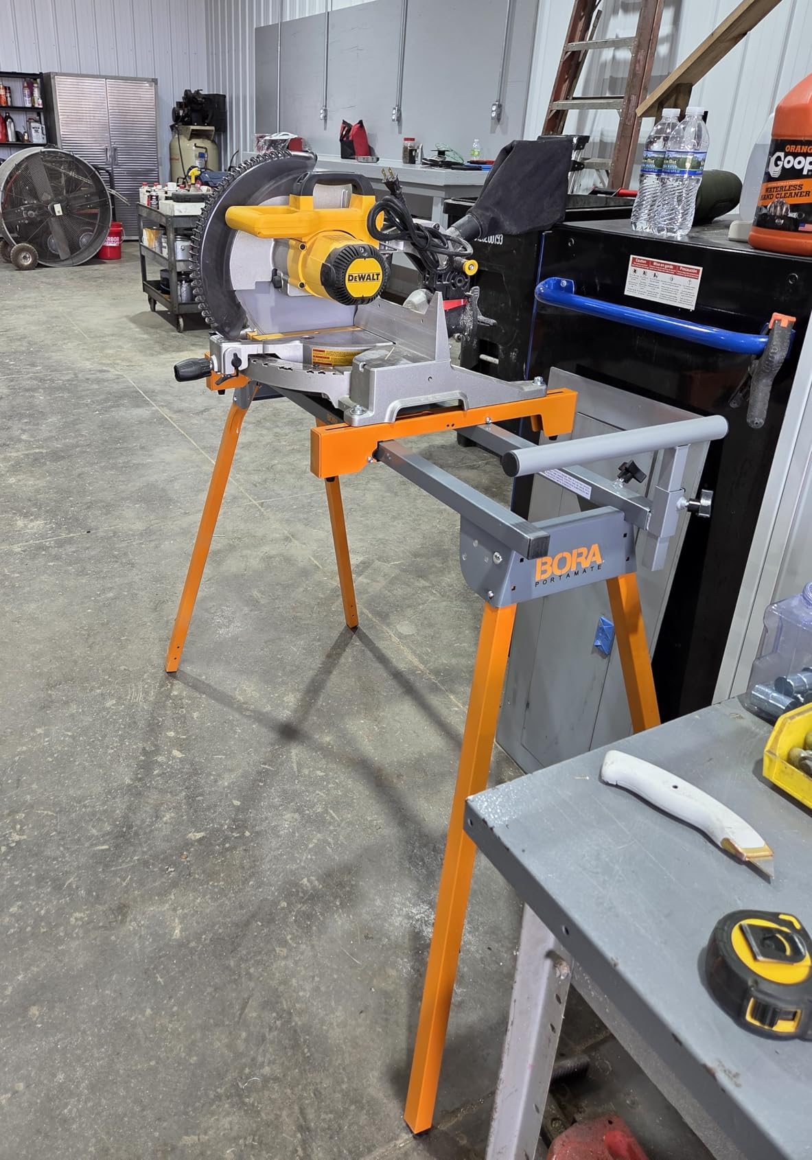 BORA Universal Miter Saw Stand with Quick Release Tool Mounting System- Portable Miter Saw Stand 500 Lbs Max Weight Load - 34-inch Height with Outrigger Arms Up to 114 Inches - PM-4000, Orange customer photo 2