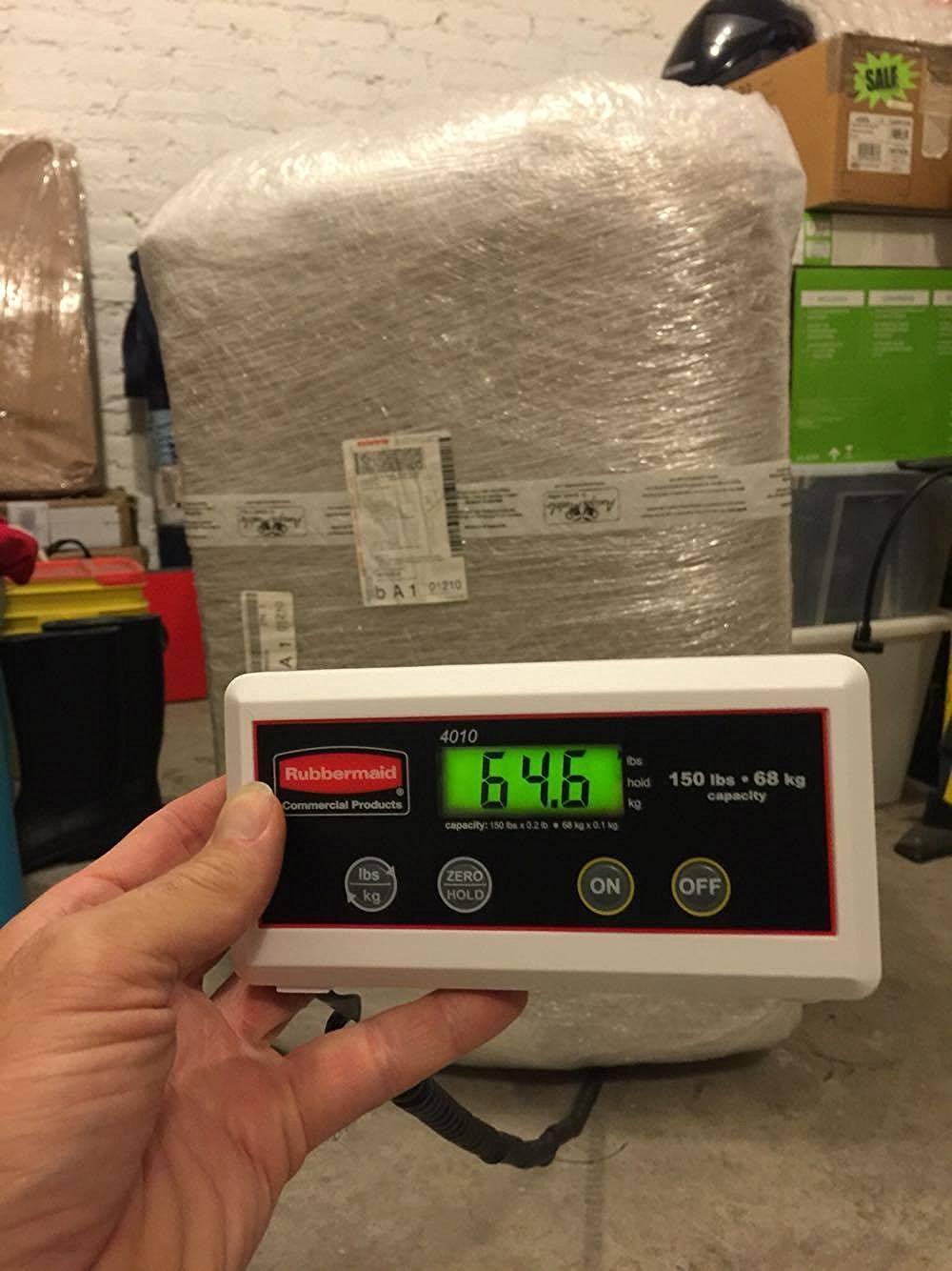 Rubbermaid Commercial Products Digital Receiving Scale 150-Pound Capacity Heavy-Duty Non-Skid Shipping Postal and Food Scale for Kitchen/Restaurant customer photo 2