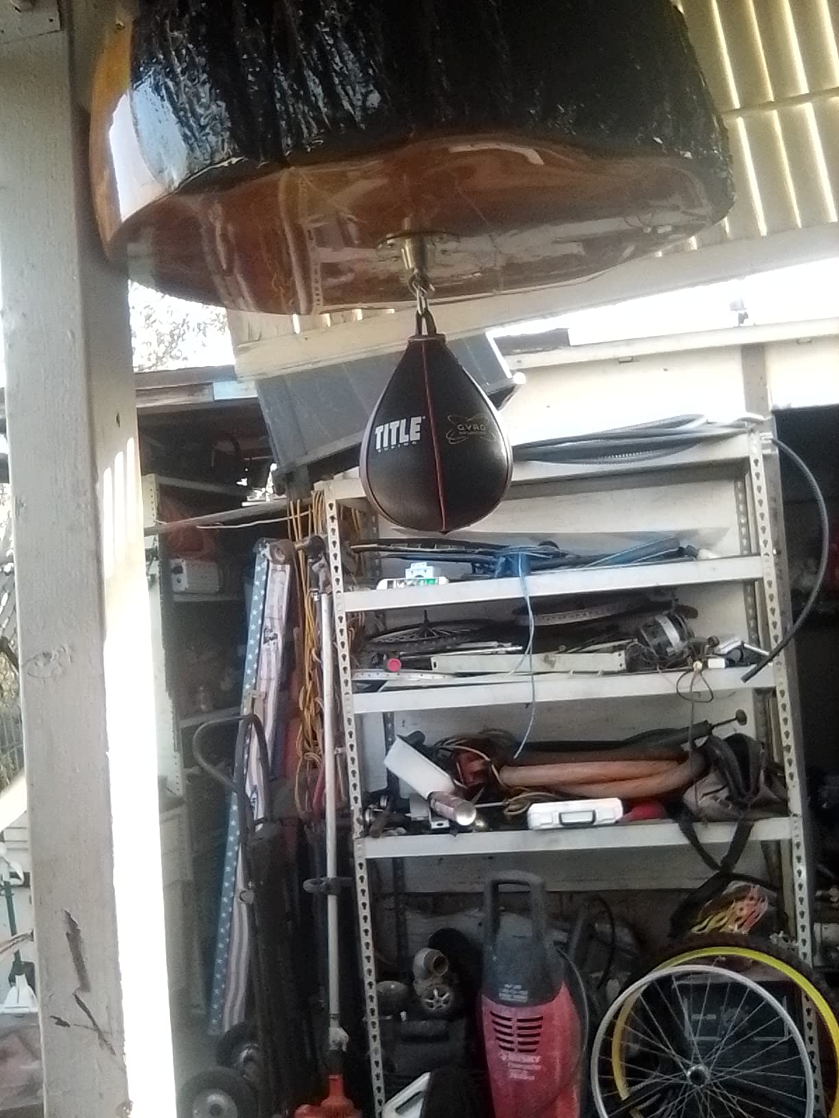 TITLE Boxing Gyro Balanced Leather Speed Bag: Speed Bag for Boxing, Speedbag, Speed Bags customer photo 2