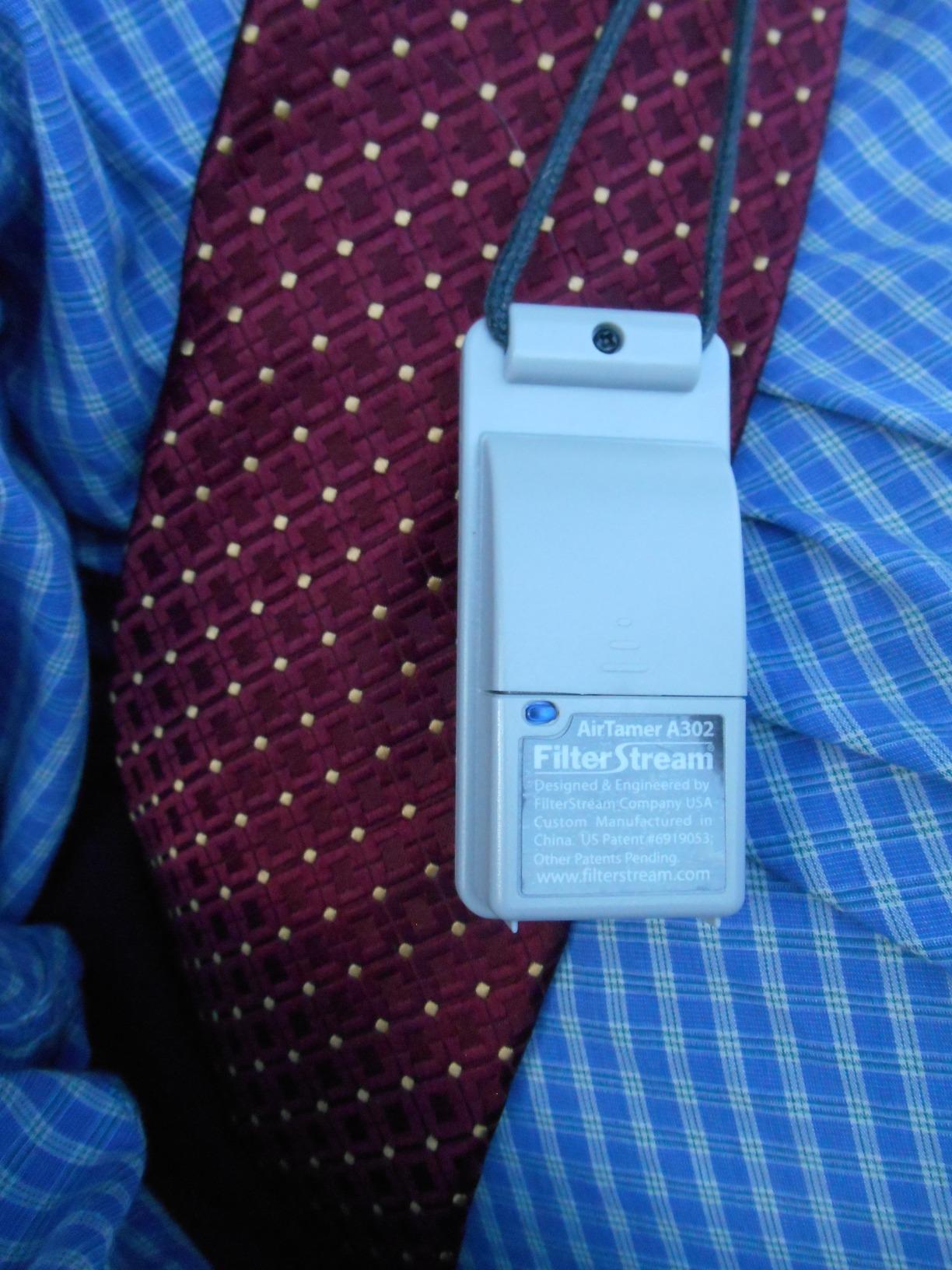 AirTamer A302 Small Personal and Portable Air Purifier, Lithium Battery Operated, New Electrostatic Purification Technology, Proven Performance, Metal Travel Case customer photo 1