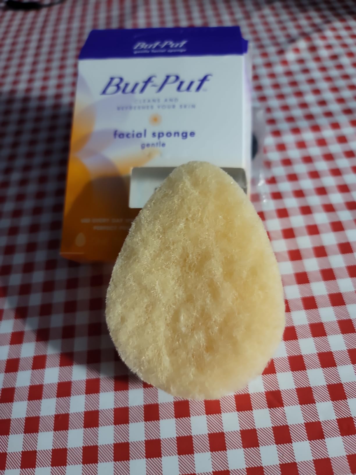 Buf-Puf Gentle Facial Sponge, Dermatologist Developed, Removes Deep Down Dirt & Makeup That Causes Breakouts and Blackheads, Reusable, Exfoliating customer photo 1