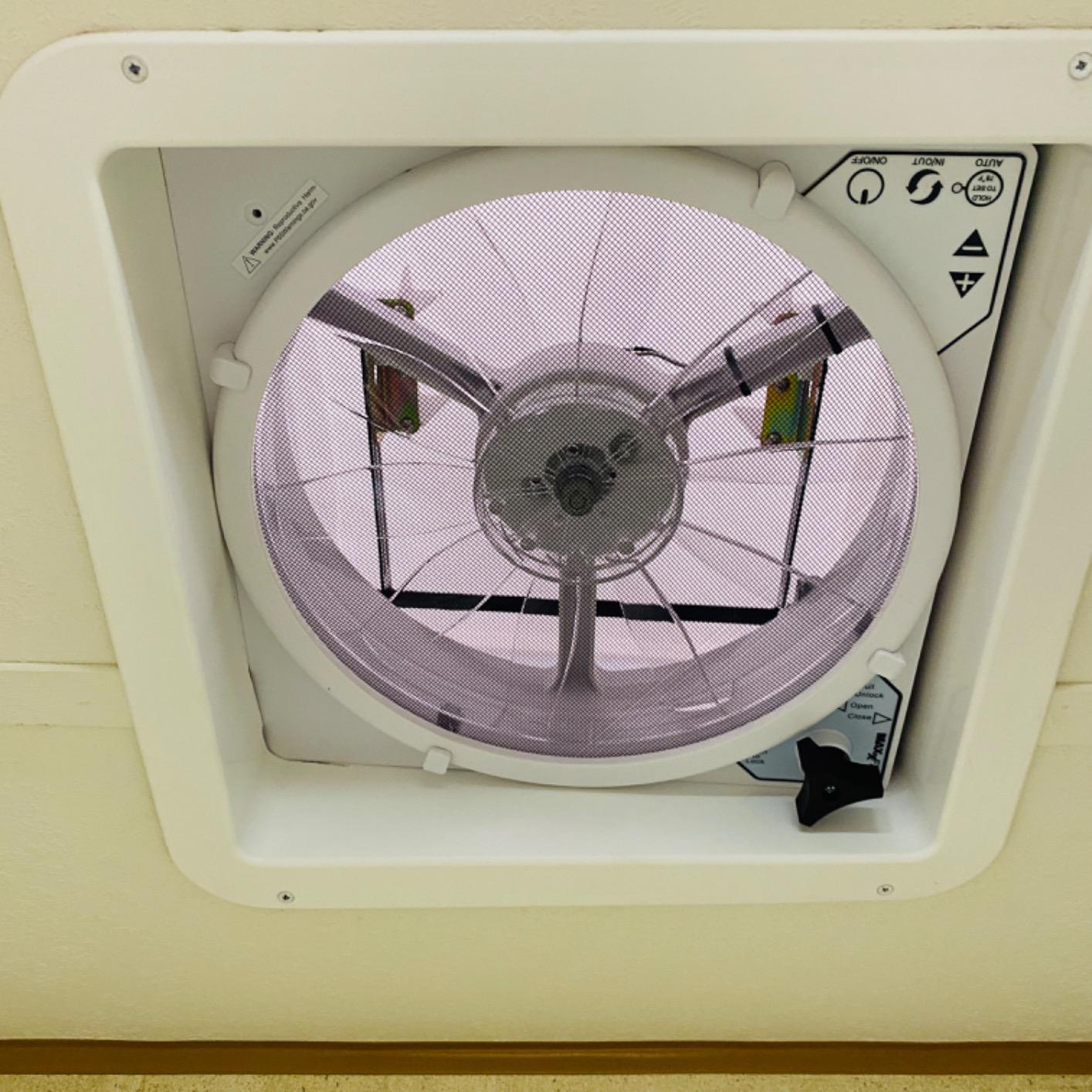 MAXXAIR Maxxfan Plus High Powered 10-Speed RV Intake and Exhaust Fan - Manual or Remote Control Electric Opening, Easy Ceiling Controls, Rain Sensor with Automatic Lid Closure, White (00-04000K) customer photo 1