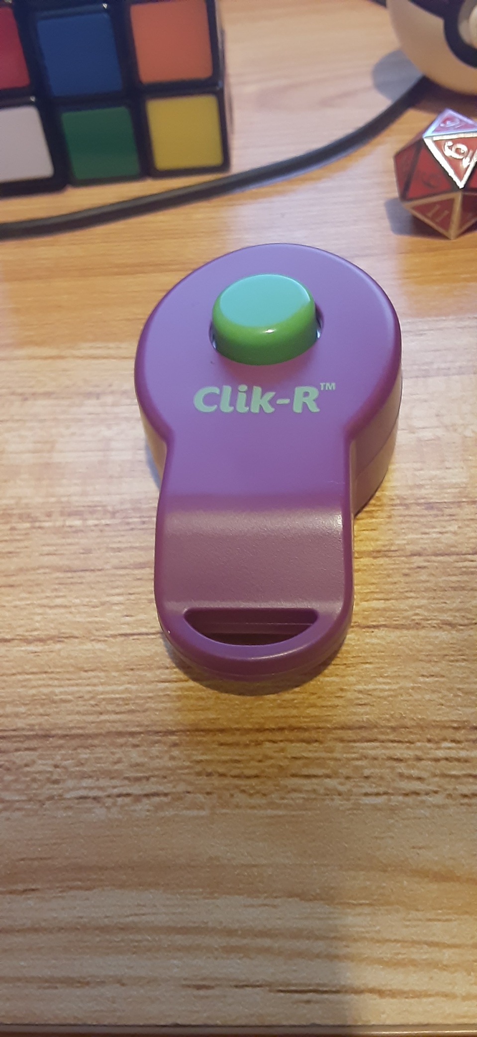 PetSafe Clik-R Training Tool - Positive Behavior Reinforcement - Ergonomic Design - Compact Finger Band - Daily Training Accessory - Clicker for Dogs & Cats - Purple customer photo 2