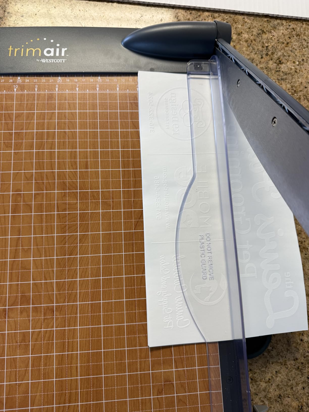 Westcott 12'' TrimAir Wood Guillotine Paper Cutter & Paper Trimmer, 30 Sheet (15106) customer photo 2