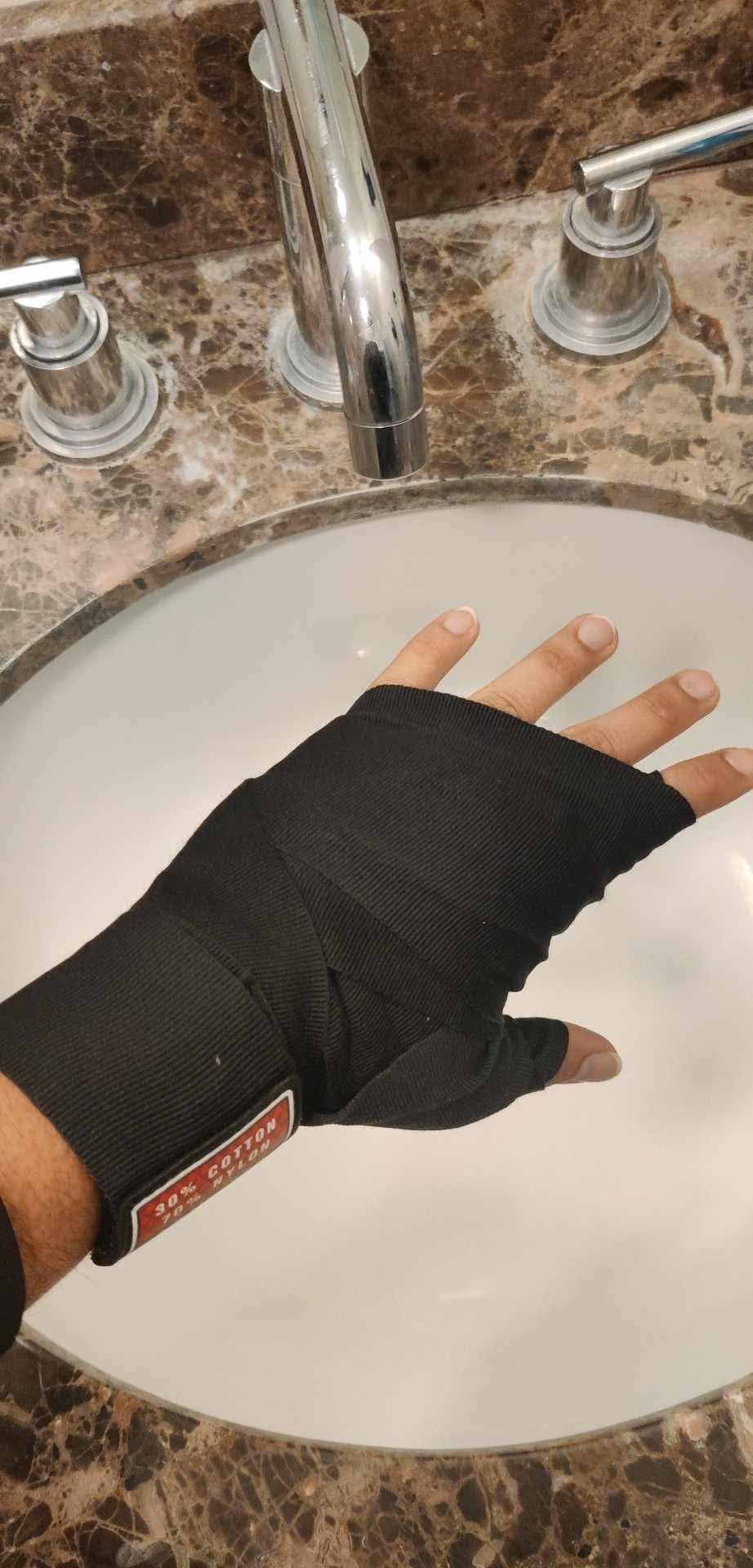 RDX Boxing Hand Wraps 4.5M / 180 Inches - Mexican Style Semi-Elastic MMA Inner Gloves - Wrist Support for Muay Thai, Kickboxing, BJJ, Karate - Thumb Loop & Hook and Loop Closure - Cotton & Nylon Blend customer photo 2