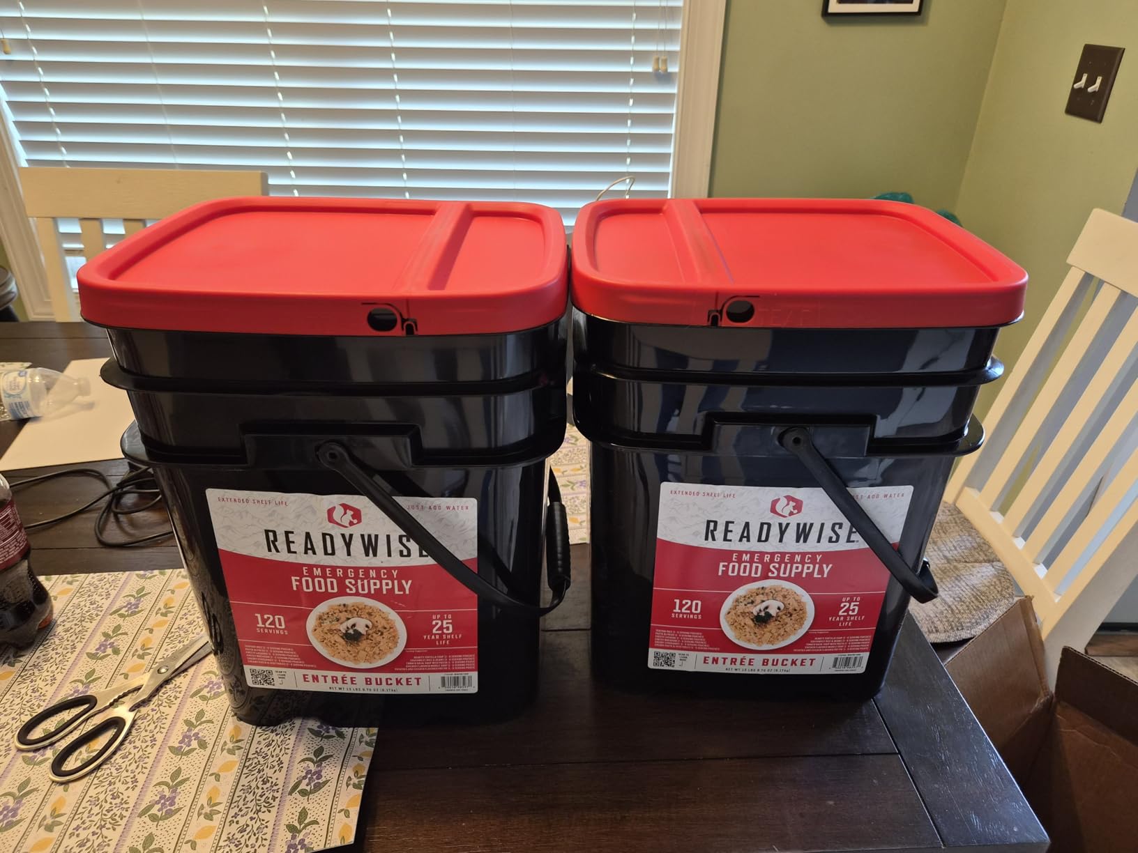 ReadyWise Emergency Food Supply - 360 Servings, 3 Buckets, Freeze Dried & Dehydrated Package of Long Term Meals, Survival Kit for Camping, Prepper Food Storage Supplies, up to 25 Year Shelf Life customer photo 1