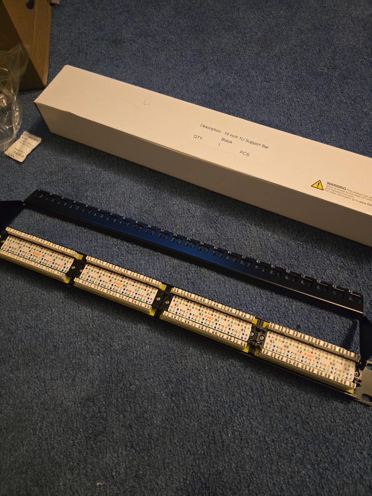 Cable Matters [UL Listed] 24 Port Patch Panel Rackmount or Wall Mount 19-Inch, 1U Cat6 Network Patch Panel for 10 Gigabit Ethernet, 110 or Krone Impact Tools Compatible customer photo 2