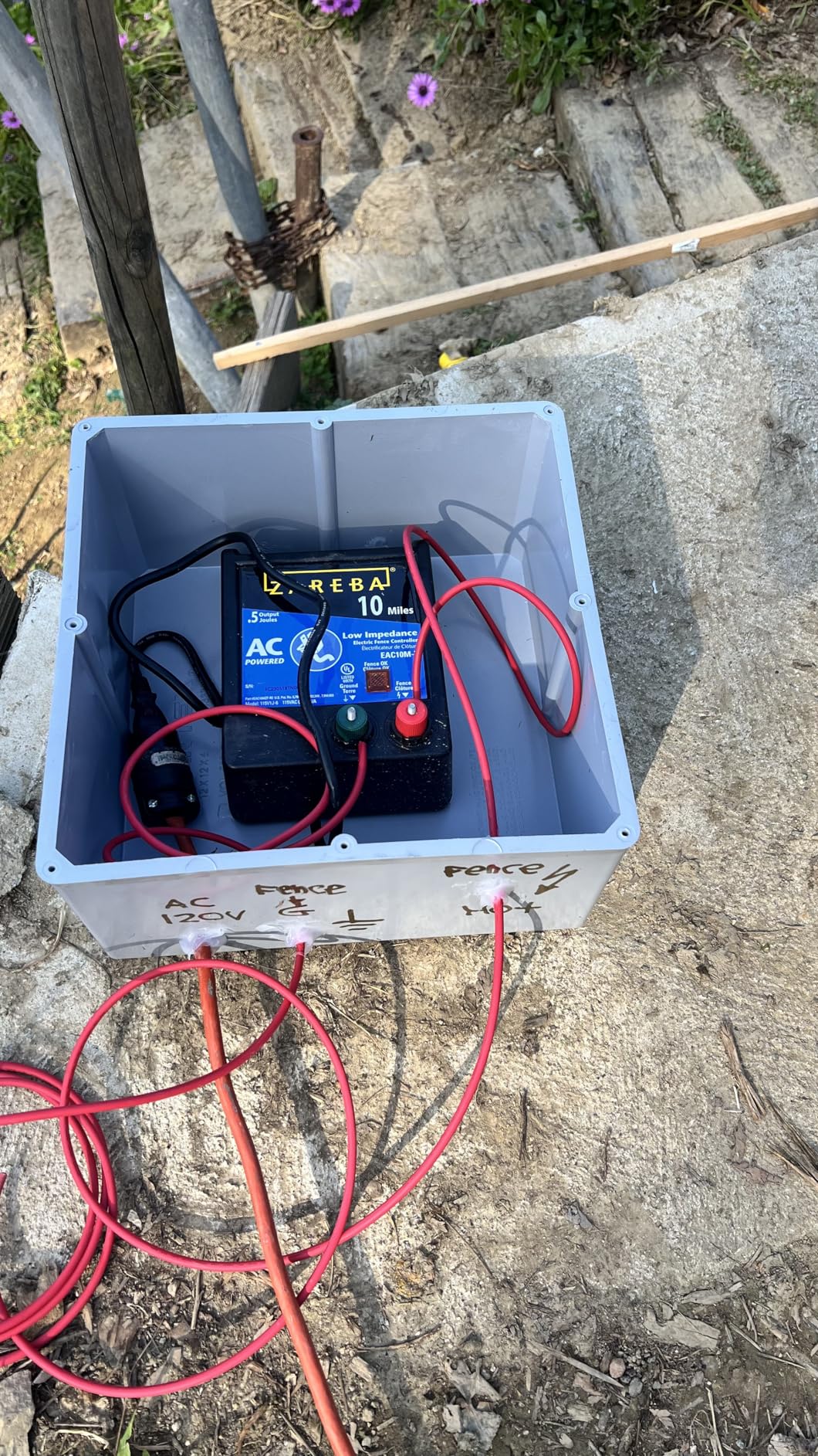 Zareba 10 Mile AC Powered Low Impedance Electric Fence Charger - 10 Mile Plug-In Electric Fence Energizer - Contain Cattle, Horses, Pigs, Goats, Small Livestock - Keep Out Pests & Predators, EAC10M-Z customer photo 2