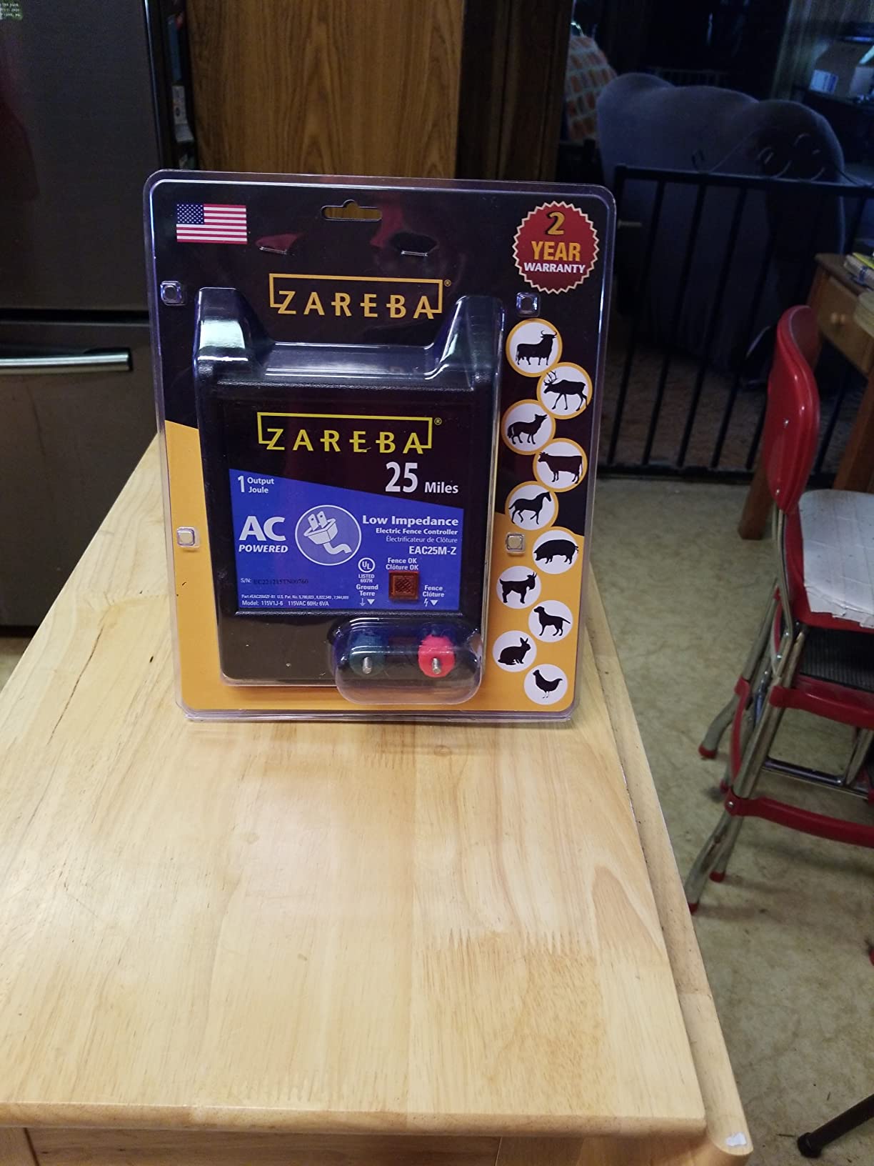 Zareba 25 Mile AC Powered Low Impedance Electric Fence Charger - Plug In Fence Charger - Contain Bulls, Cattle, Dogs, Exotics, Horses & More - Keep Predators Out - EAC25M-Z customer photo 2