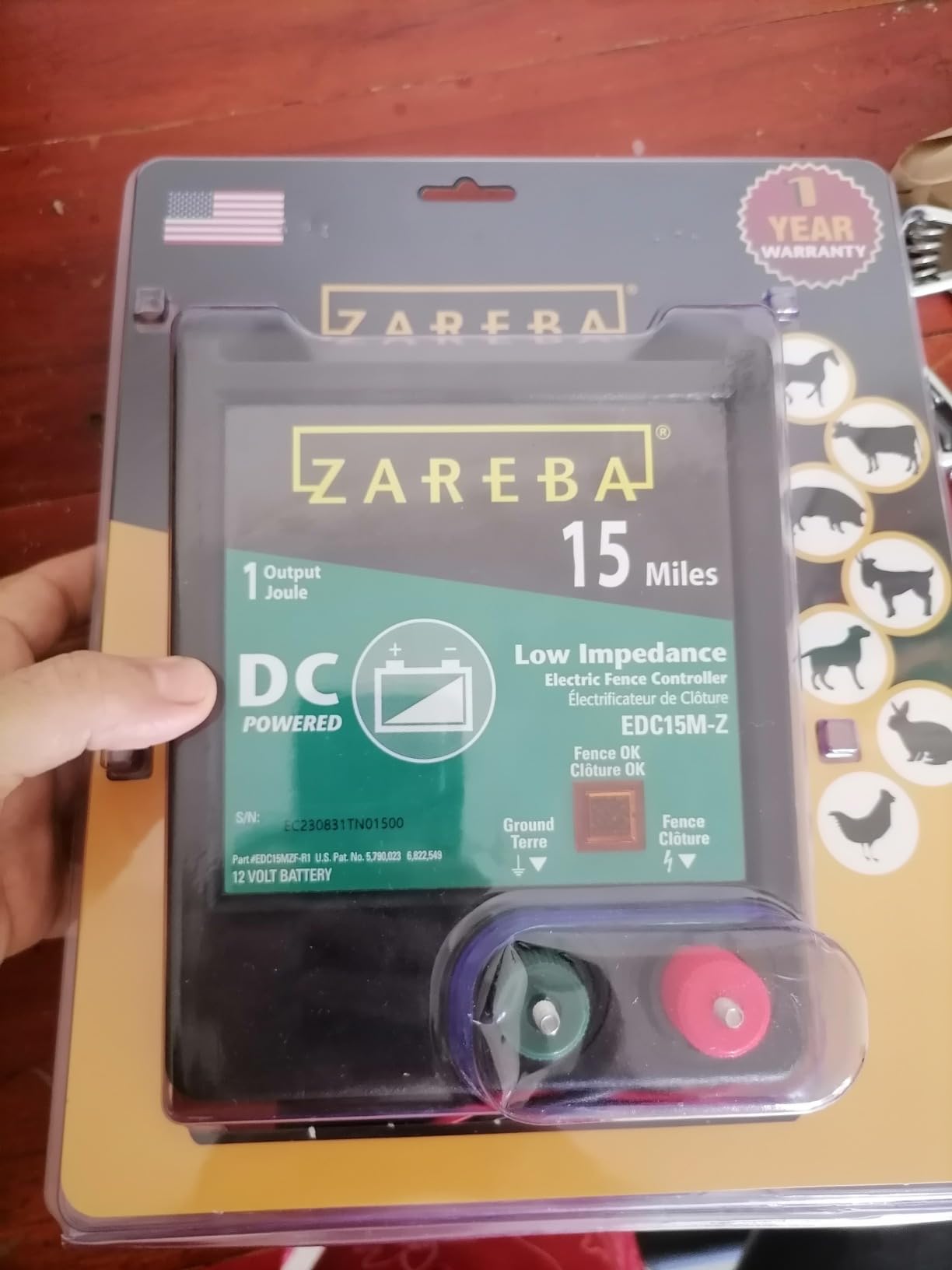Zareba 15-Mile Battery Operated Low Impedance Electric Fence Charger - For Medium Weed Conditions - Control Horses, Pigs, Cows, Pets - Keep Wildlife Out - Ideal for Remote Locations - EDC15M-Z customer photo 2