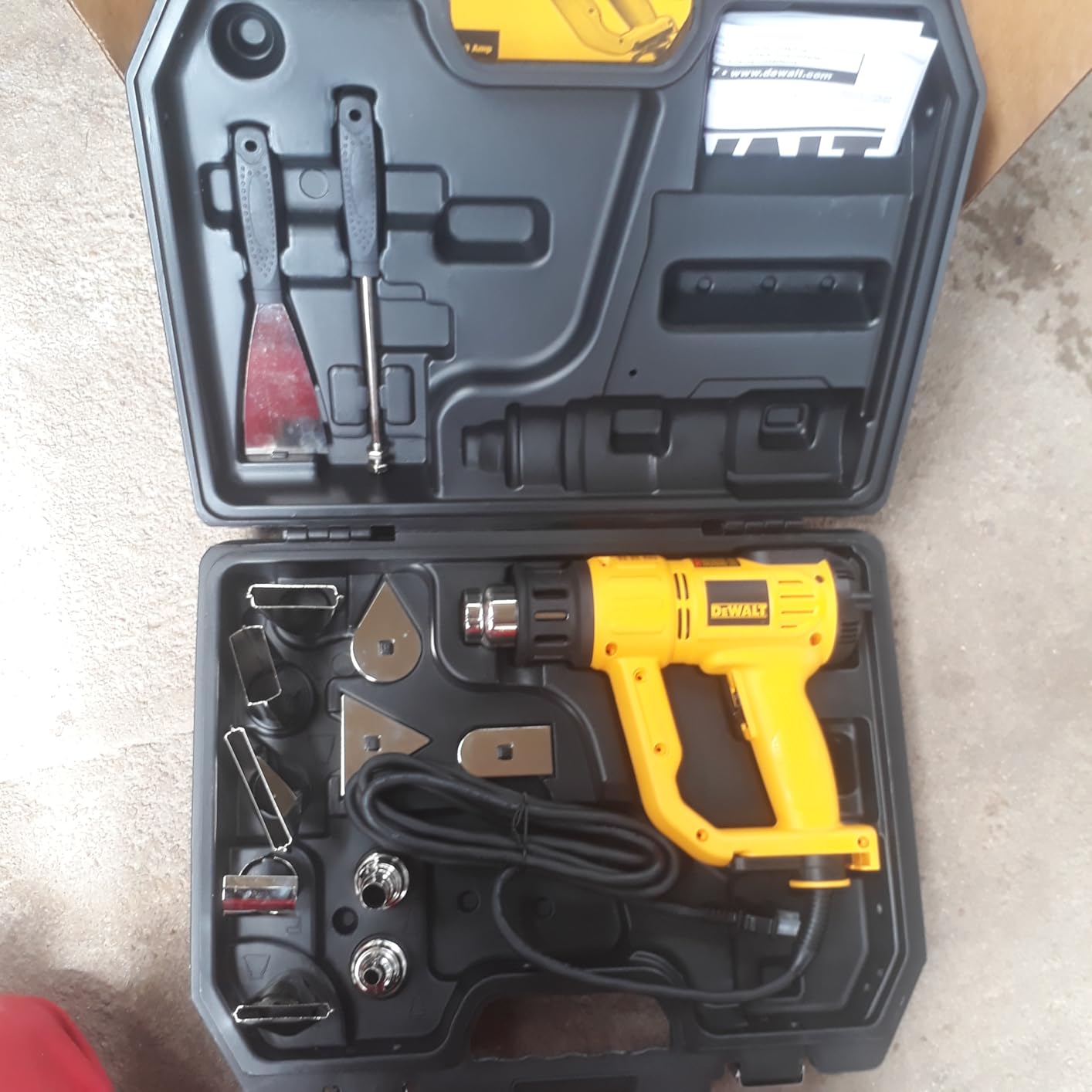 DEWALT Heat Gun with LCD Display & Hard Case/Accessory Kit (D26960K), Yellow customer photo 2