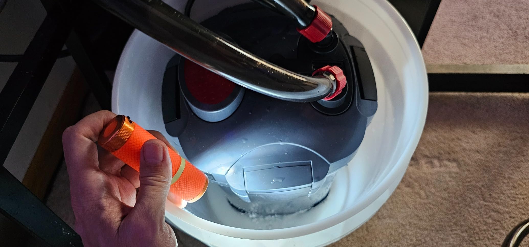 Aquatop 3-Stage 264 GPH Canister Filter with Super Quiet Vortex Easy Prime, CF-300 customer photo 1