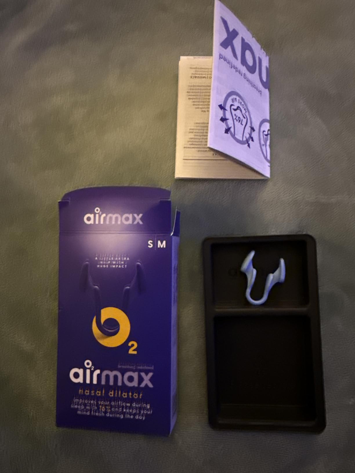 Air Max Nasal Dilators Trial Pack - Anti Snoring Devices - 76% More Airflow for Better Breathing & Against Nasal Congestion - Guaranteed Fit (1x Small & 1x Medium) - Reusable customer photo 2