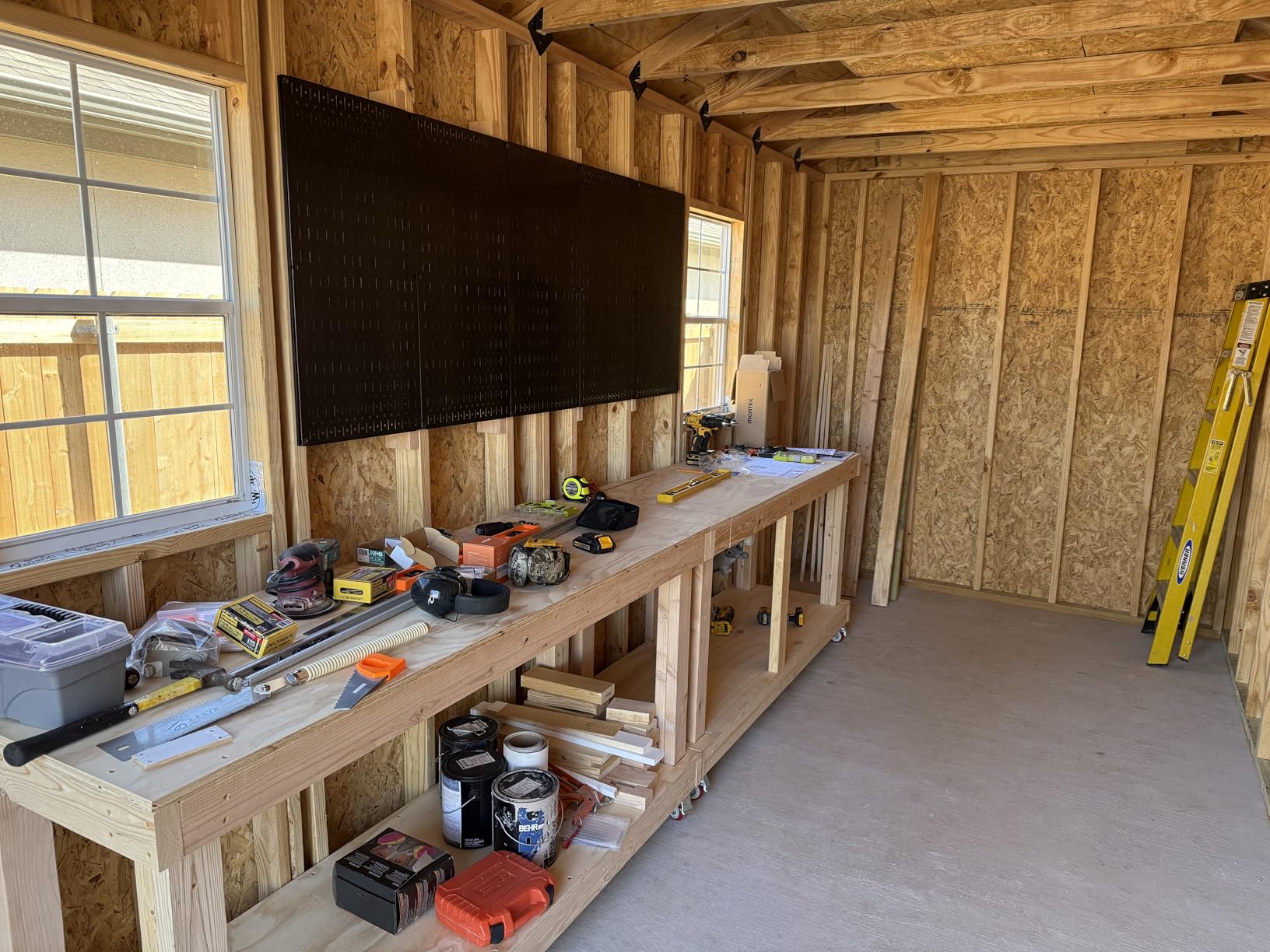 Wall Control Pegboard Organizer 4 ft. Metal Pegboard Standard Tool Storage Kit with Black Toolboard and Black Accessories customer photo 1