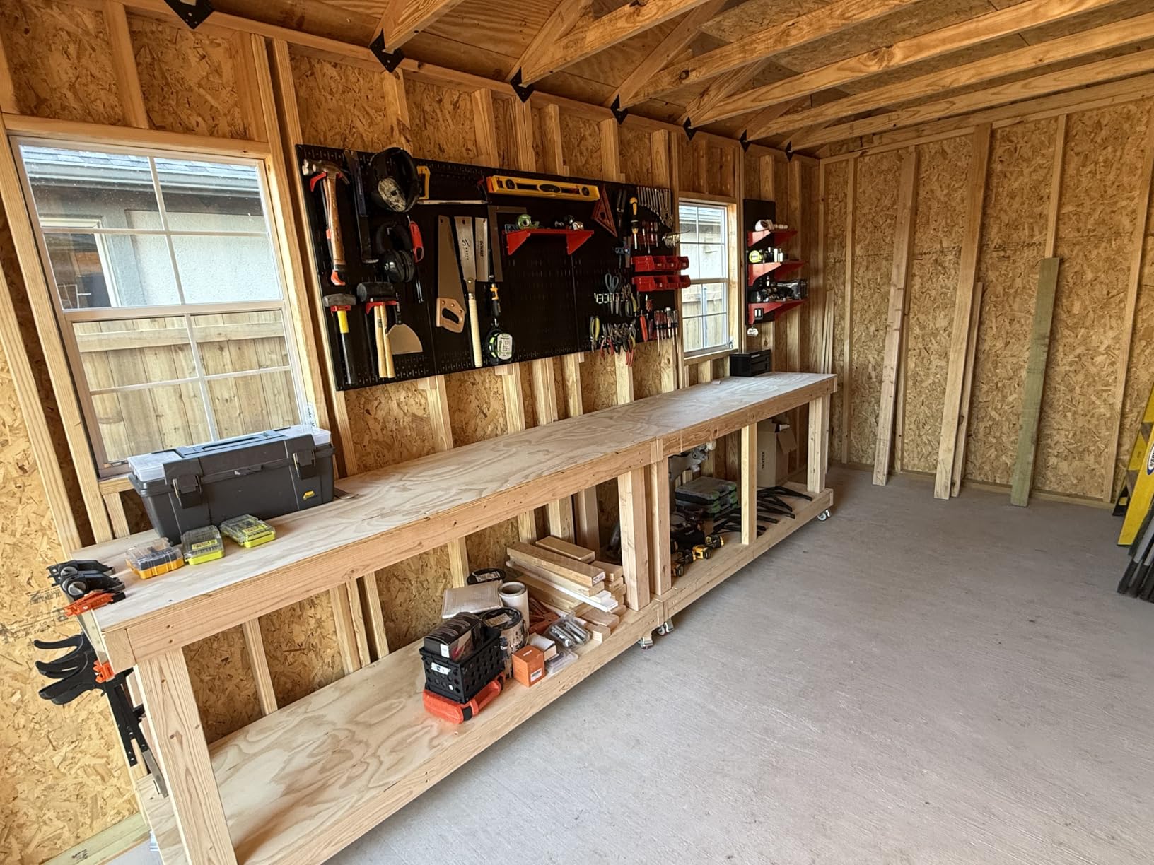 Wall Control Pegboard Organizer 4 ft. Metal Pegboard Standard Tool Storage Kit with Black Toolboard and Black Accessories customer photo 2