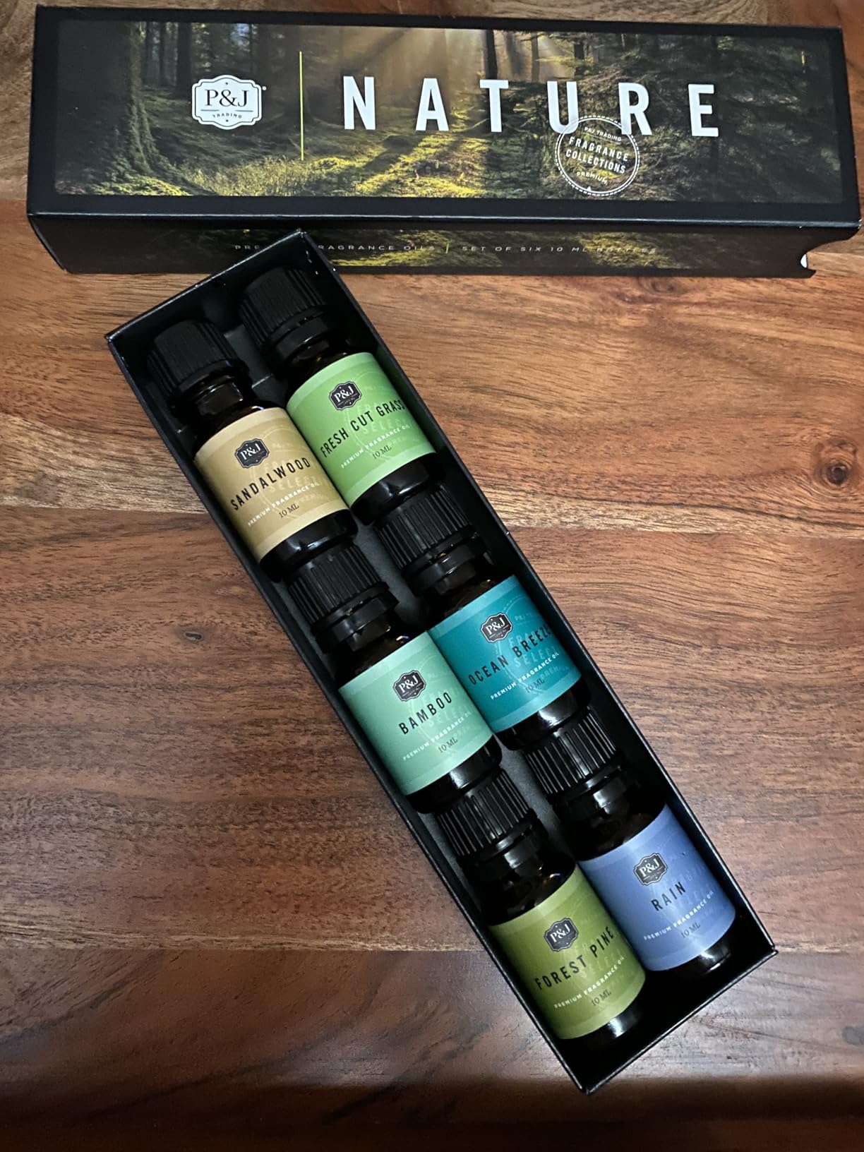 P&J Fragrance Oil Nature Set | Forest Pine, Ocean Breeze, Rain, Fresh Cut Grass, Sandalwood, and Bamboo Candle Scents for Candle Making, Freshie Scents, Soap Making Supplies, Diffuser Oil customer photo 1