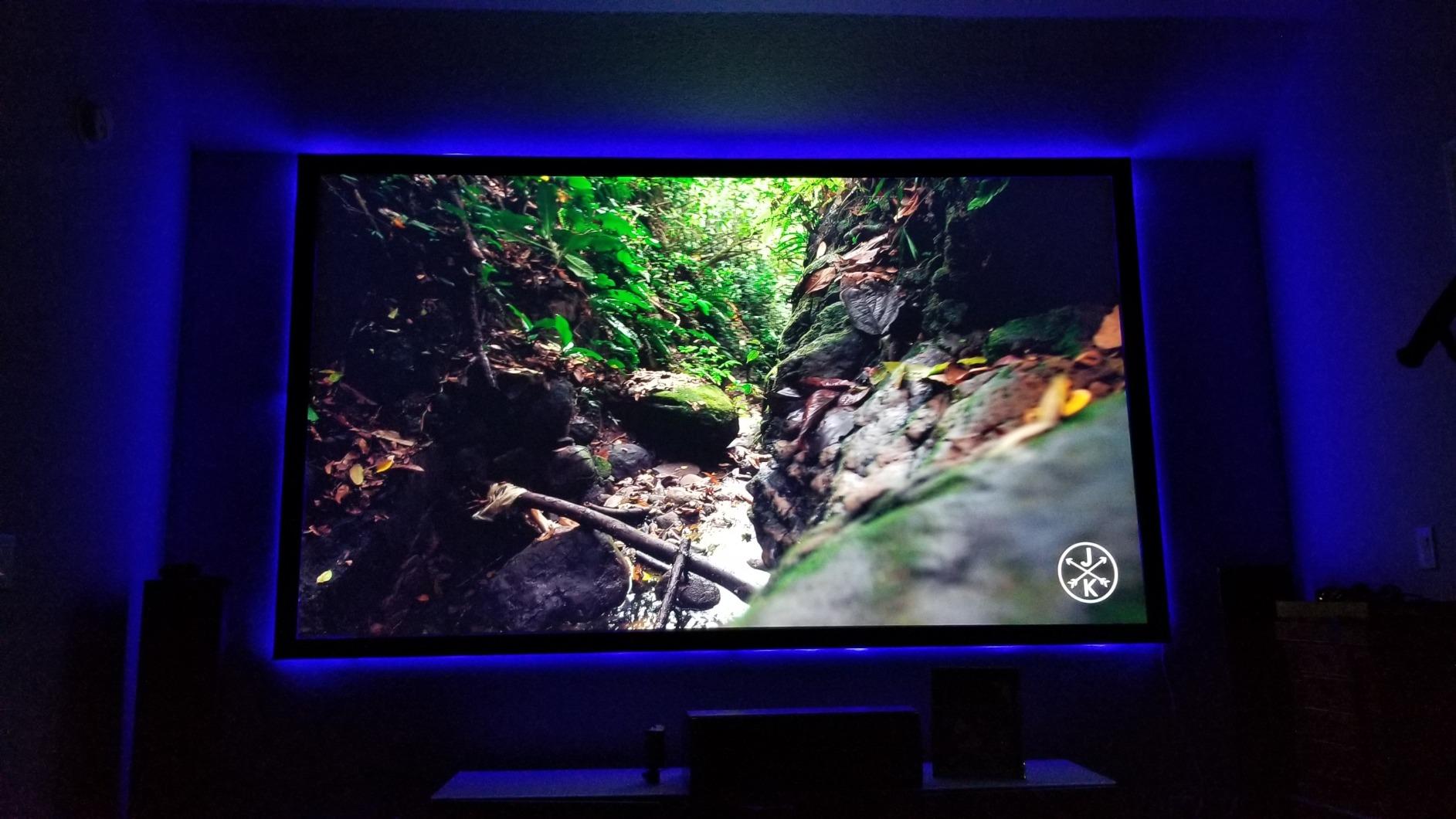 Silver Ticket Products STR Series 6 Piece Home Theater Fixed Frame 4K / 8K Ultra HD, HDTV, HDR & Active 3D Movie Projection Screen, 16:9 Format, 135