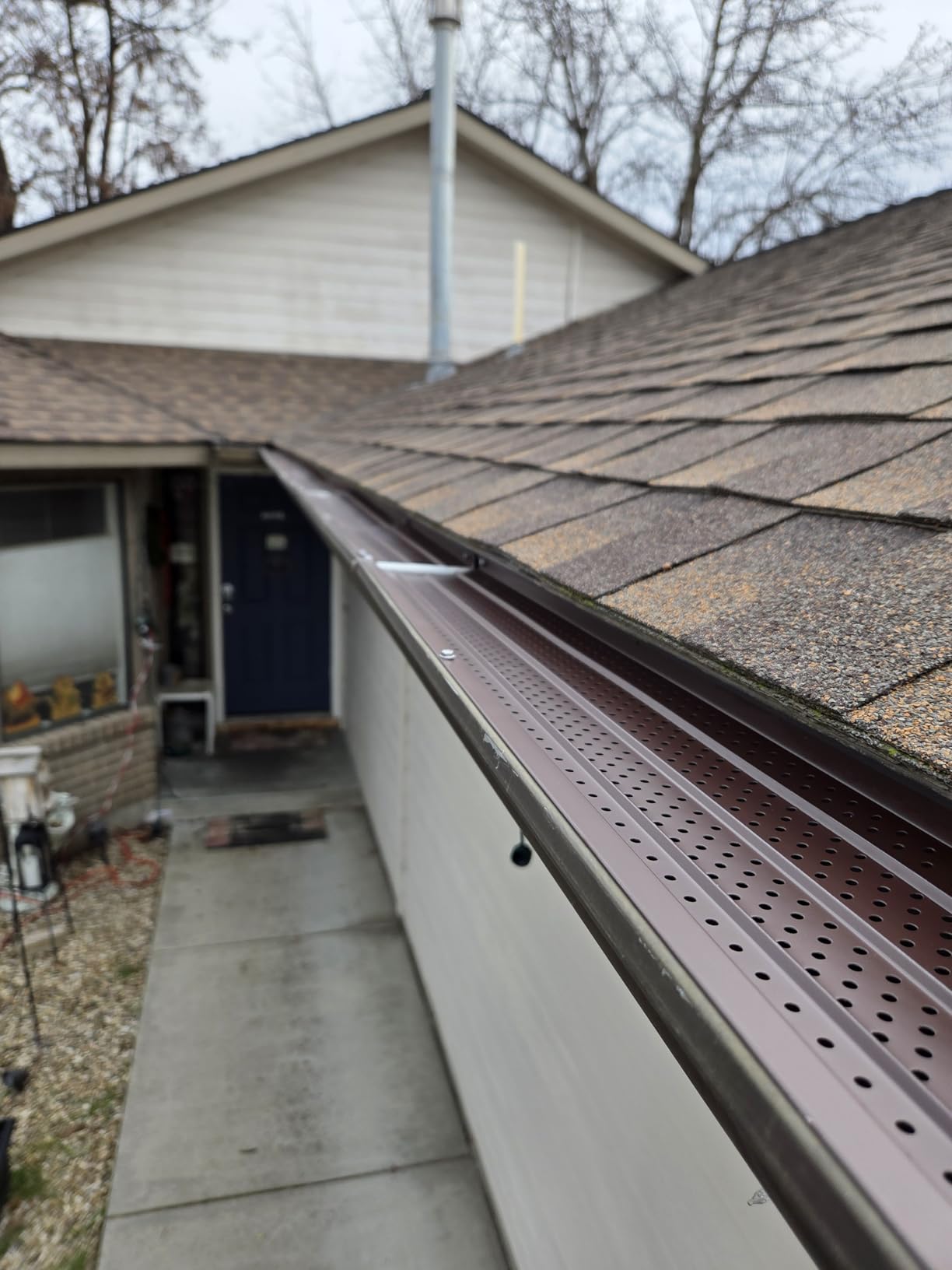 FlowGuard Gutter Guard, USA Made Professional DIY 5 Inch 50-Year Gutter Cover Leaf Protection System - White - Aluminum - 102 Feet - by FlexxPoint customer photo 2