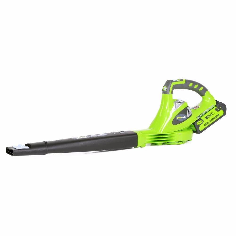 Greenworks 40V (185 MPH / 340 CFM) Cordless Brushless Leaf Blower/Vacuum with Bag, Battery-Powered, Ergonomic Design for Efficient Leaf & Grass Clipping Cleanup, Includes 4.0Ah Battery & Charger customer photo 1