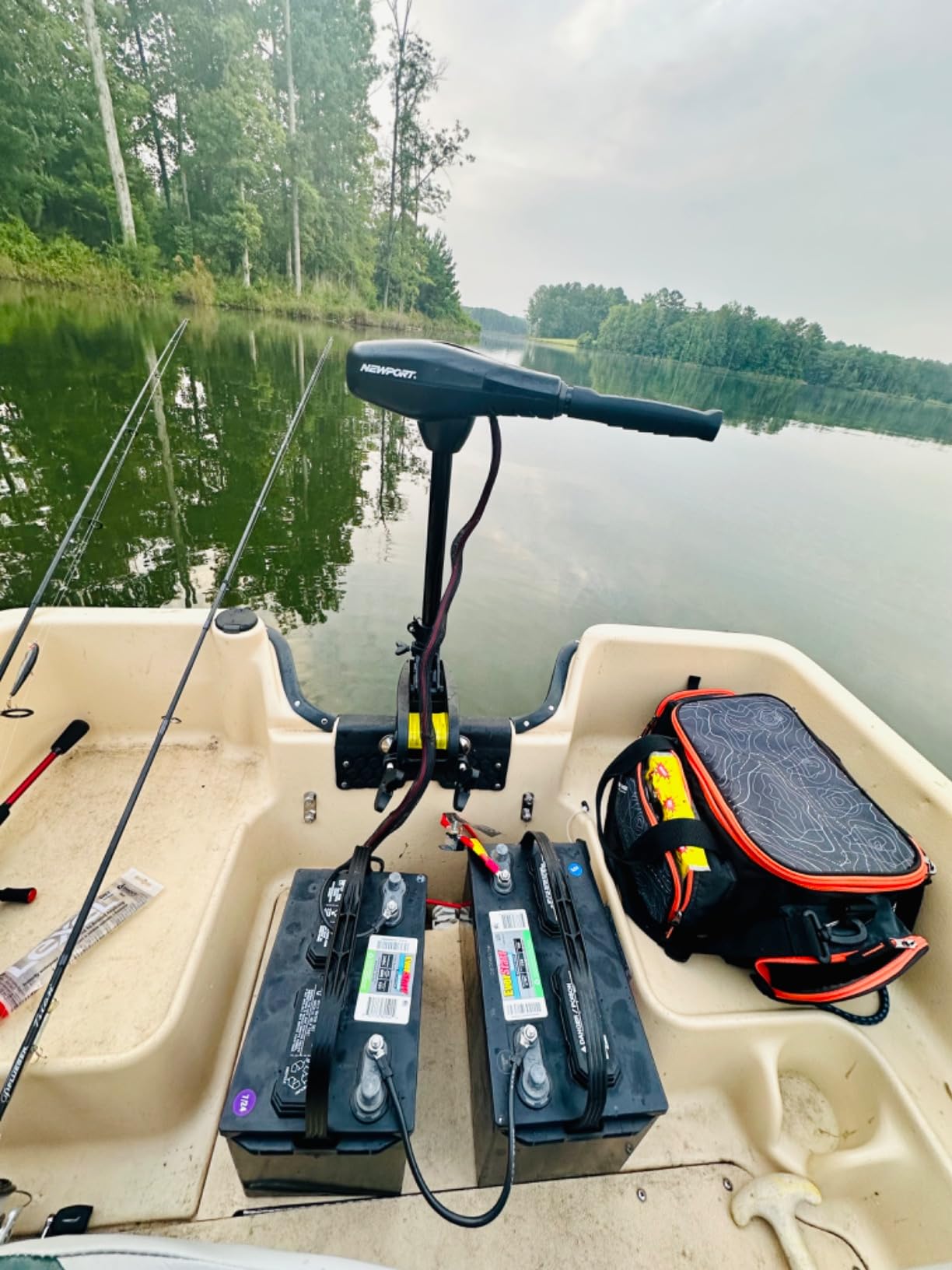 Newport NV-Series Thrust Saltwater Transom Mounted Trolling Electric Trolling Motor w/LED Battery Indicator customer photo 1