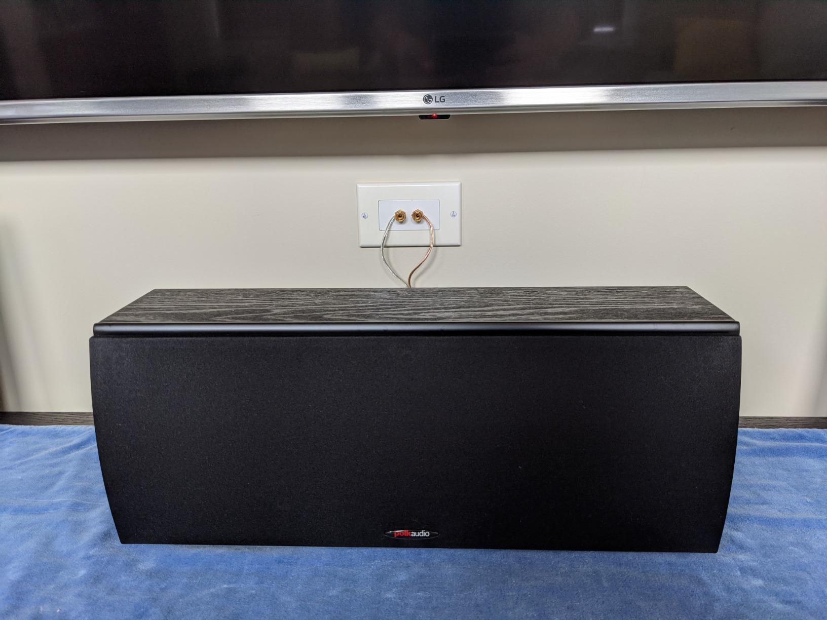 Polk Audio CS1 Series II Center Channel Speaker | Unique Design | Stand Alone or a Complement to Monitor 40, 60, and 70 Speakers | Detachable Grille | Black customer photo 1