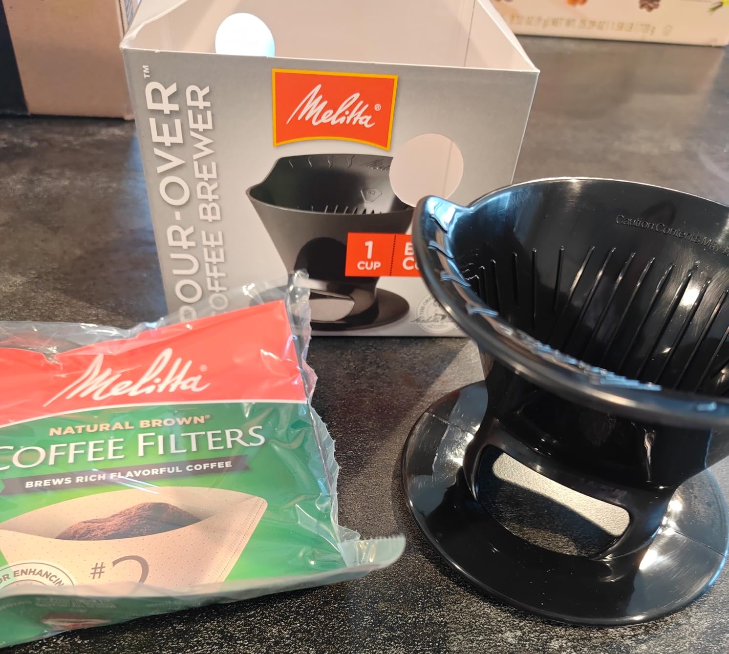 Melitta 64007 1 Cup Black Pour-Over Coffee Brew Cone customer photo 1