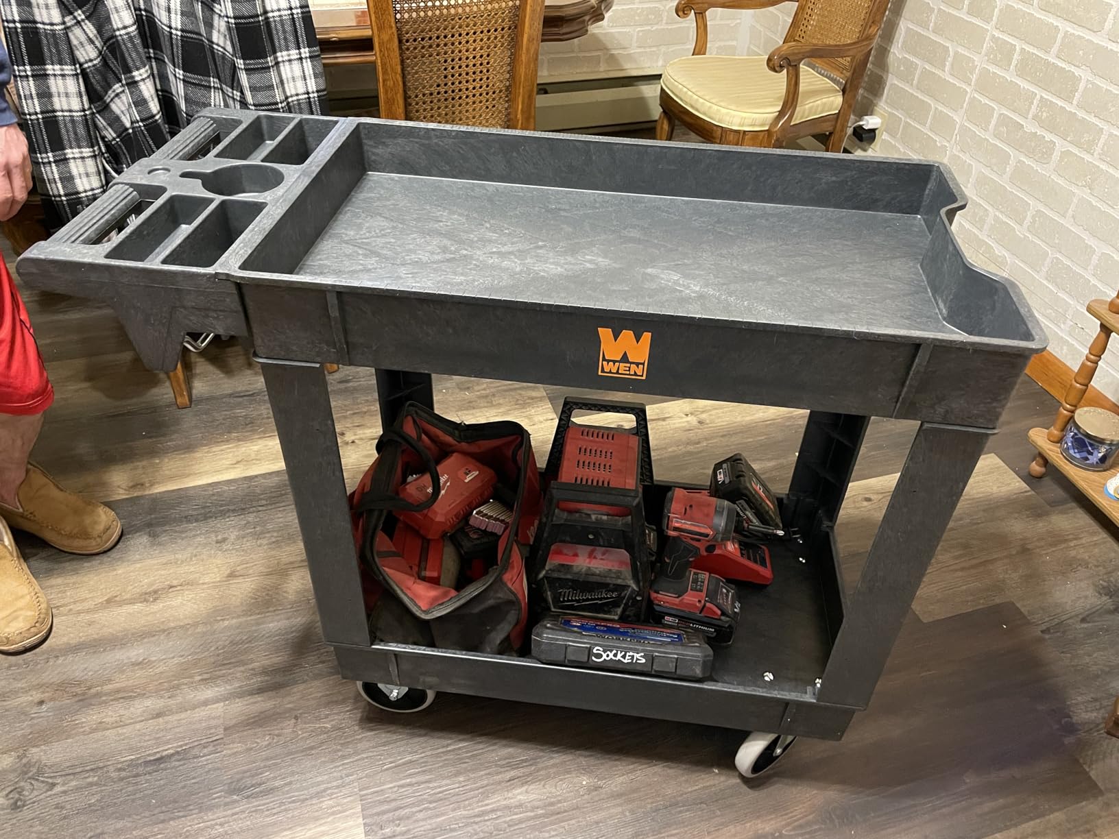 WEN Service Utility Cart, 500-Pound Capacity, 40 x 17-Inch customer photo 1