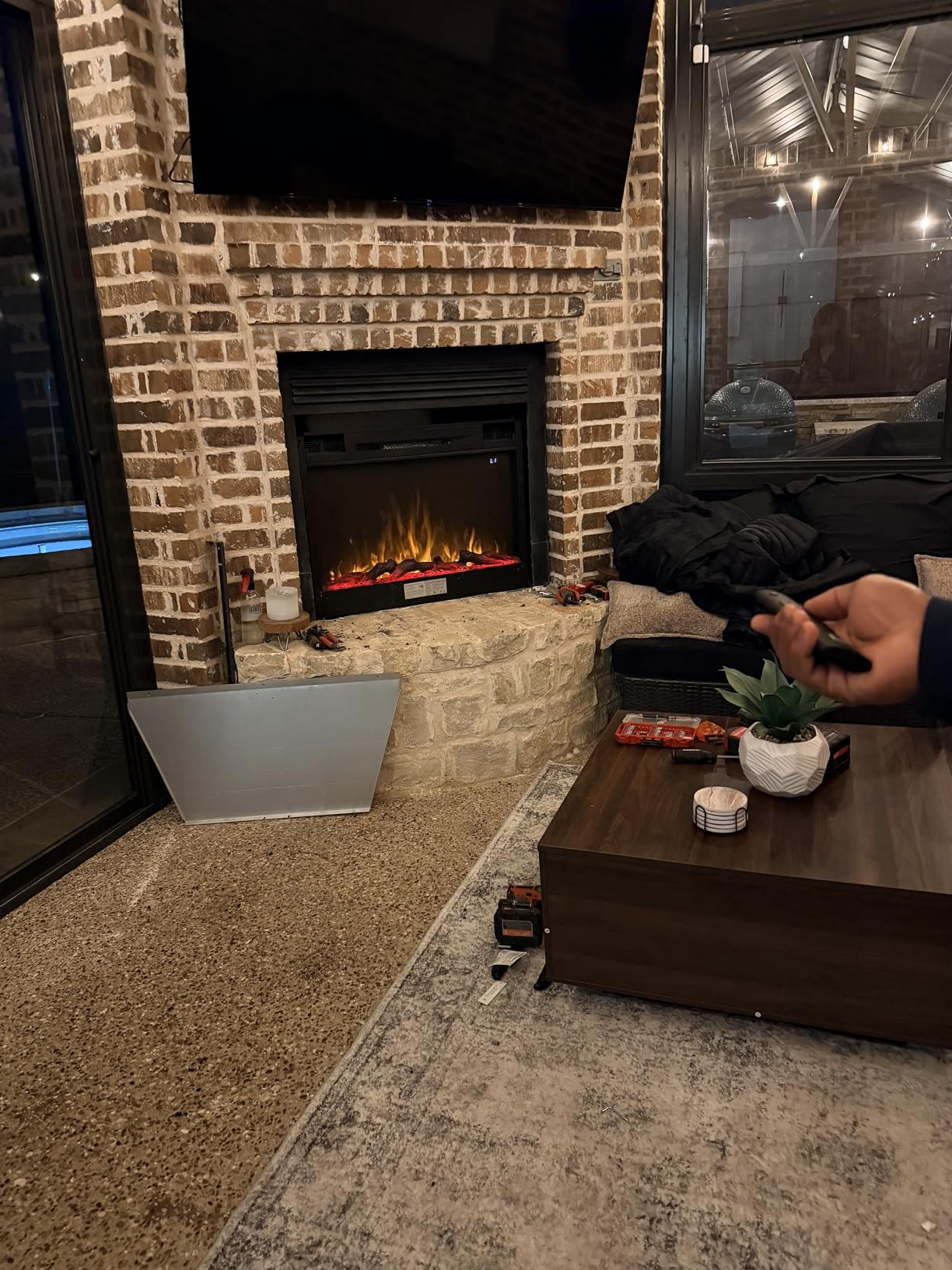 Touchstone Smart Electric Fireplace-The Sideline 50