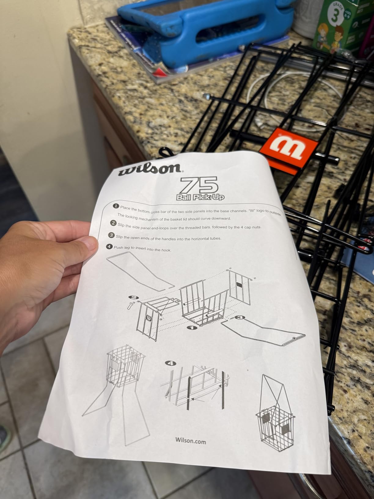 Wilson Unisex Adult Ball Pick Up Basket Tennis Ball Collection Pick-Up Basket, 75 Tennis Balls Capacity, NS customer photo 2