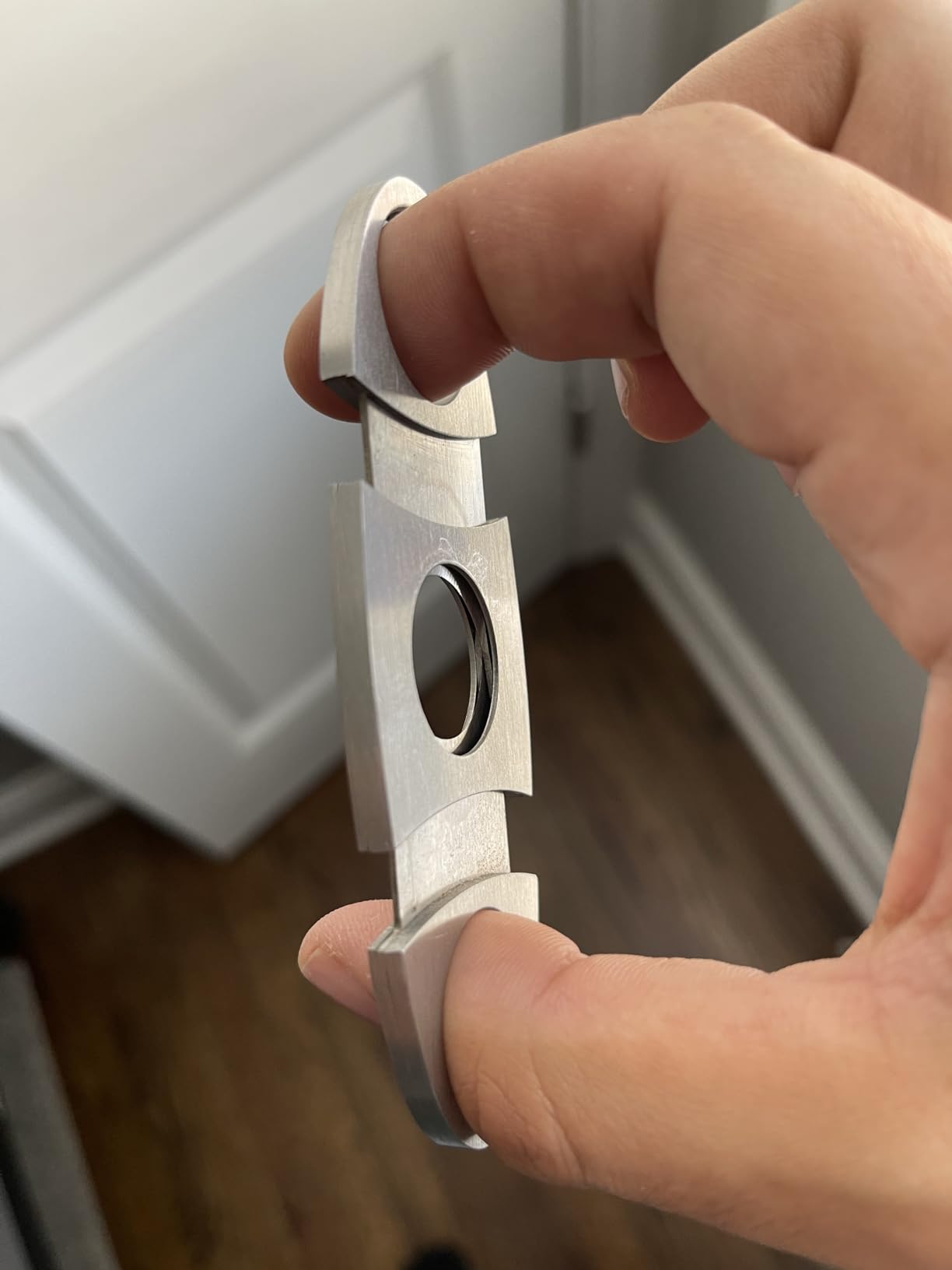 Alaska Bear Cigar Cutter Stainless Steel Guillotine Double Cut Blade in Black Gift Pouch customer photo 1