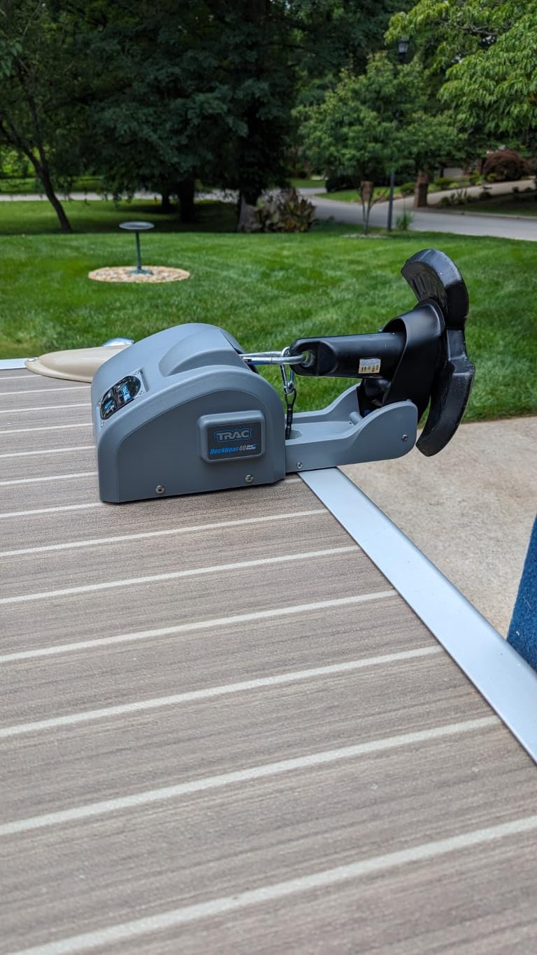Trac Outdoors Deckboat 40 AutoDeploy-G3 Electric Anchor Winch - Anchors Up to 40 lb. - Includes 100-feet of Pre-Wound Anchor Rope with Use (69005), Gray customer photo 1