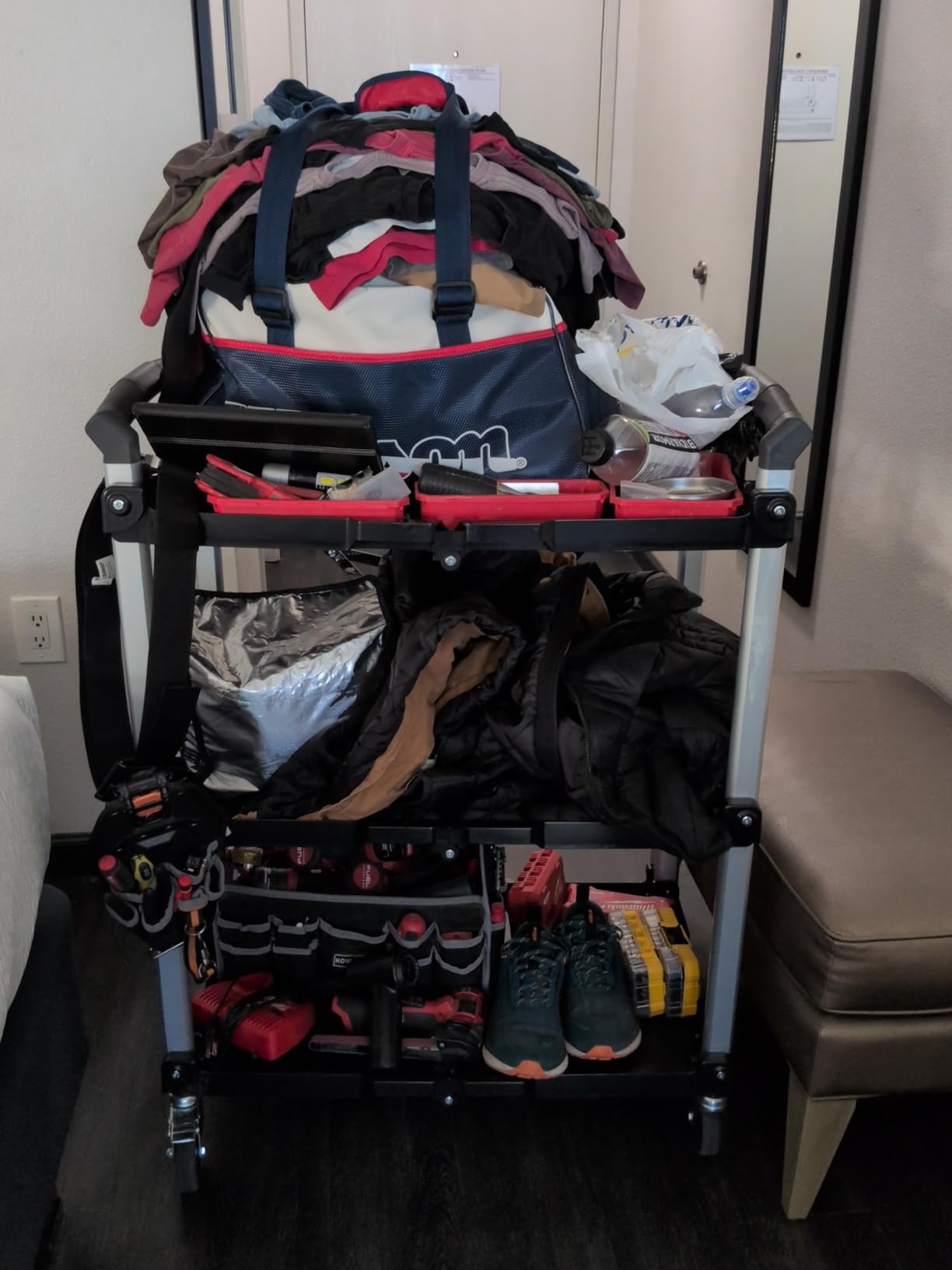 Olympia Tools 85-188 Pack-N-Roll Folding Collapsible Service Cart, 150LB Capacity, Black customer photo 2