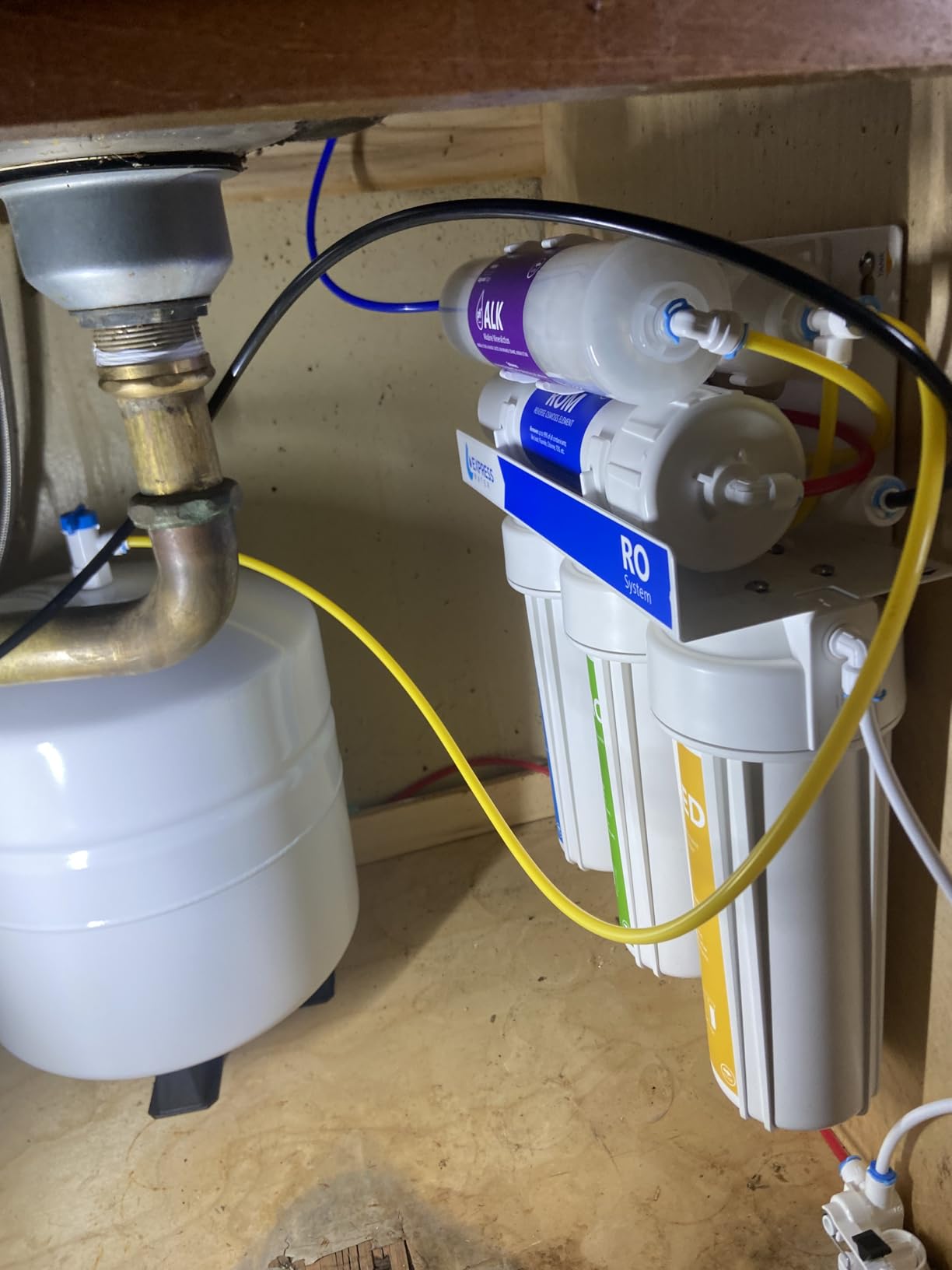 Express Water Reverse Osmosis Alkaline Water Filtration System - 10 Stage RO Water Filter with Faucet and Tank - Under Sink Water Filter with Alkaline Filter for Added Essential Minerals - 50 GPD customer photo 2