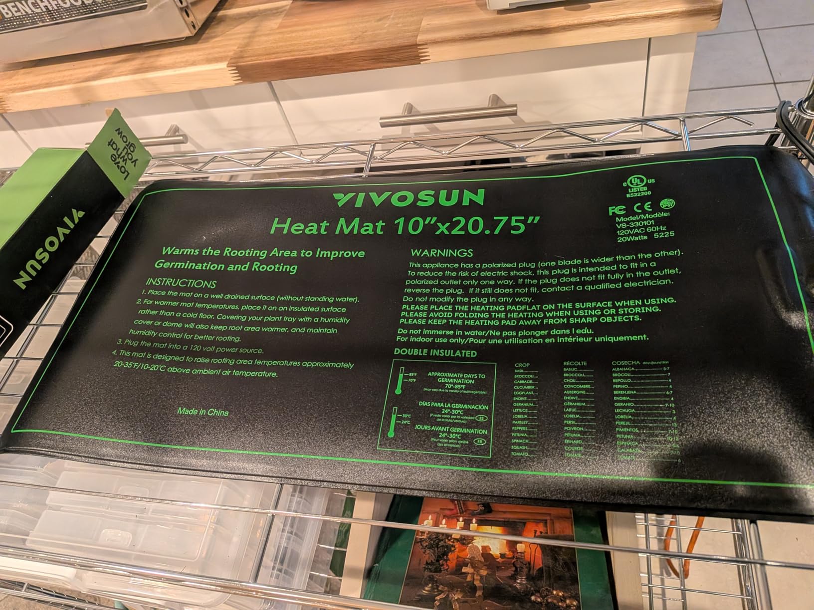 VIVOSUN Durable Waterproof Seedling Heat Mat 10