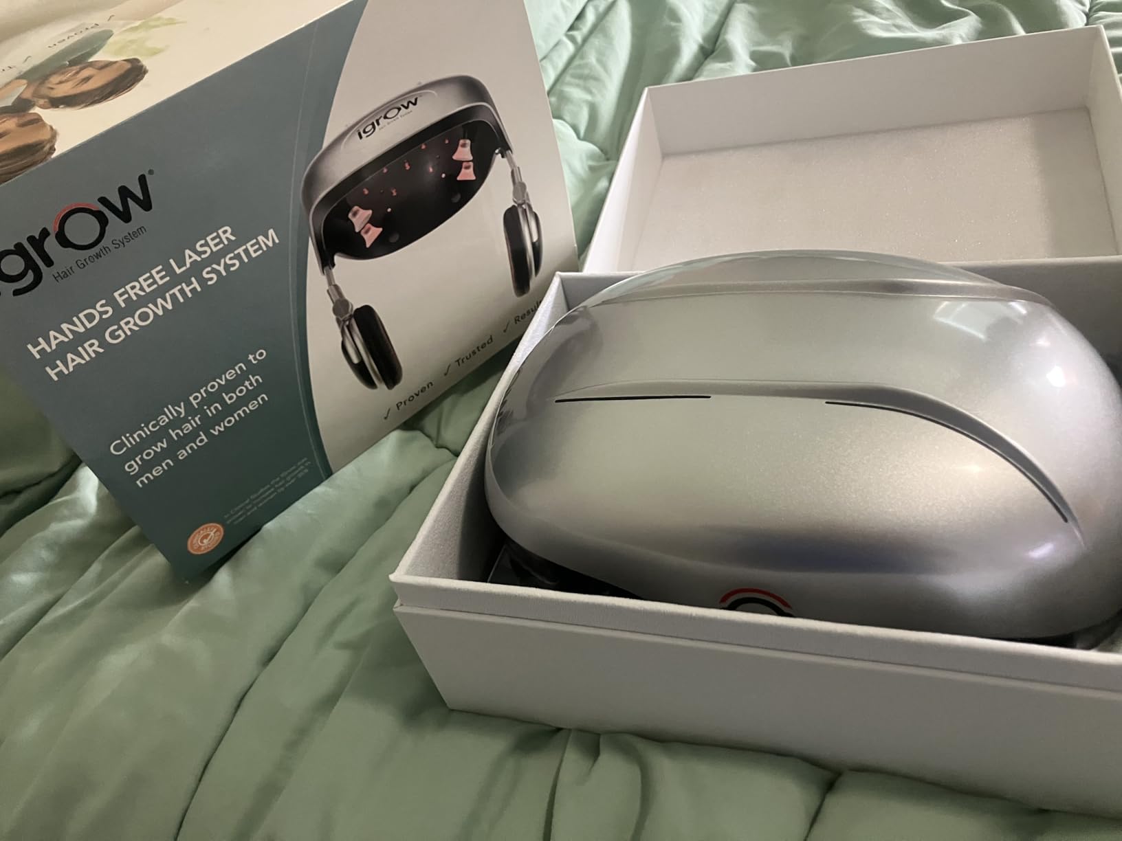 iGrow Laser Hair Growth System - Red Light Therapy, Clinically Proven, FDA Cleared Laser Cap Hair Growth for Men & Women customer photo 1